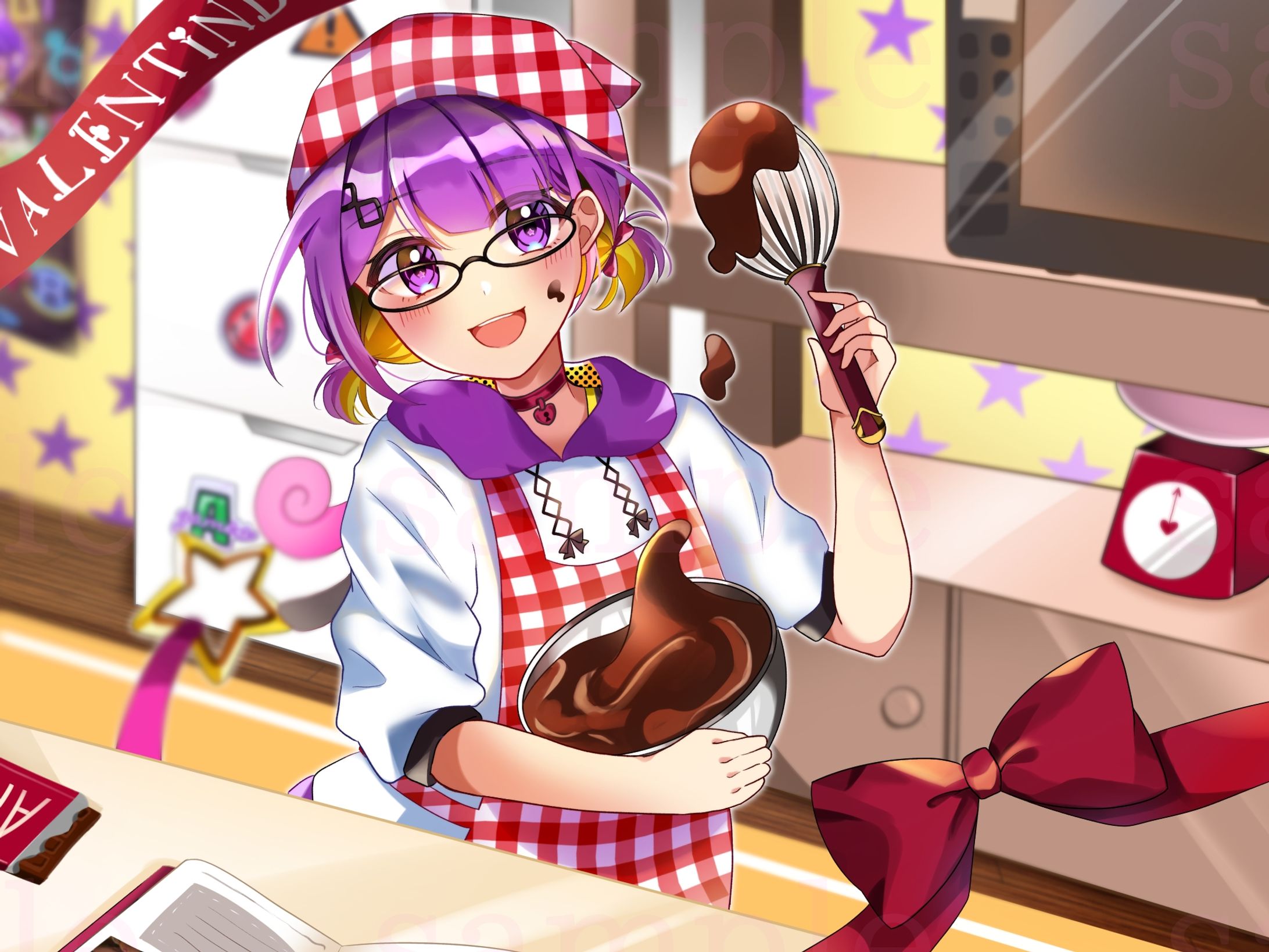 【一枚絵】星乃あかり様　バレンタインネットプリント-1
