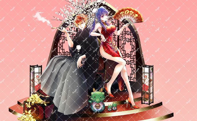《ご依頼🐰》全身キャラクター✕２＆小物色々！＆差分イラスト複数