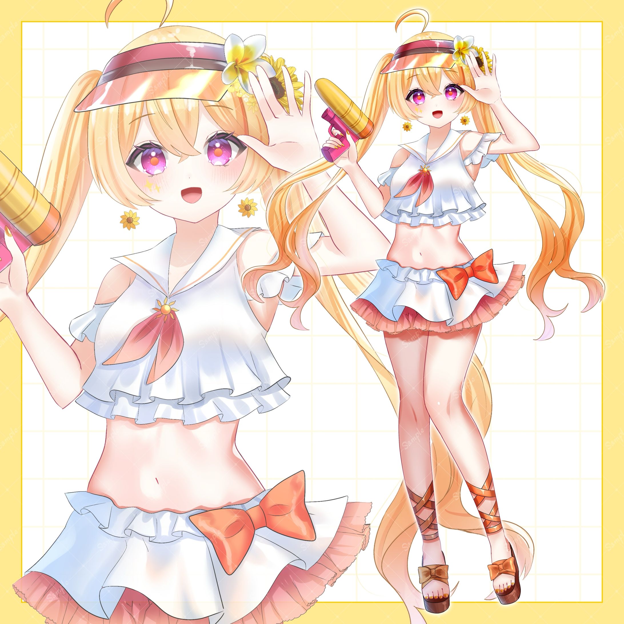 杲ふわる様 キミとセミブルー 立ち絵-1