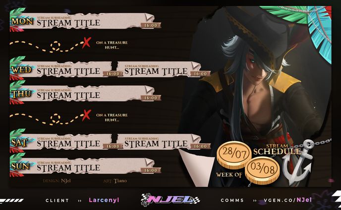 Larcenyl's stream schedule