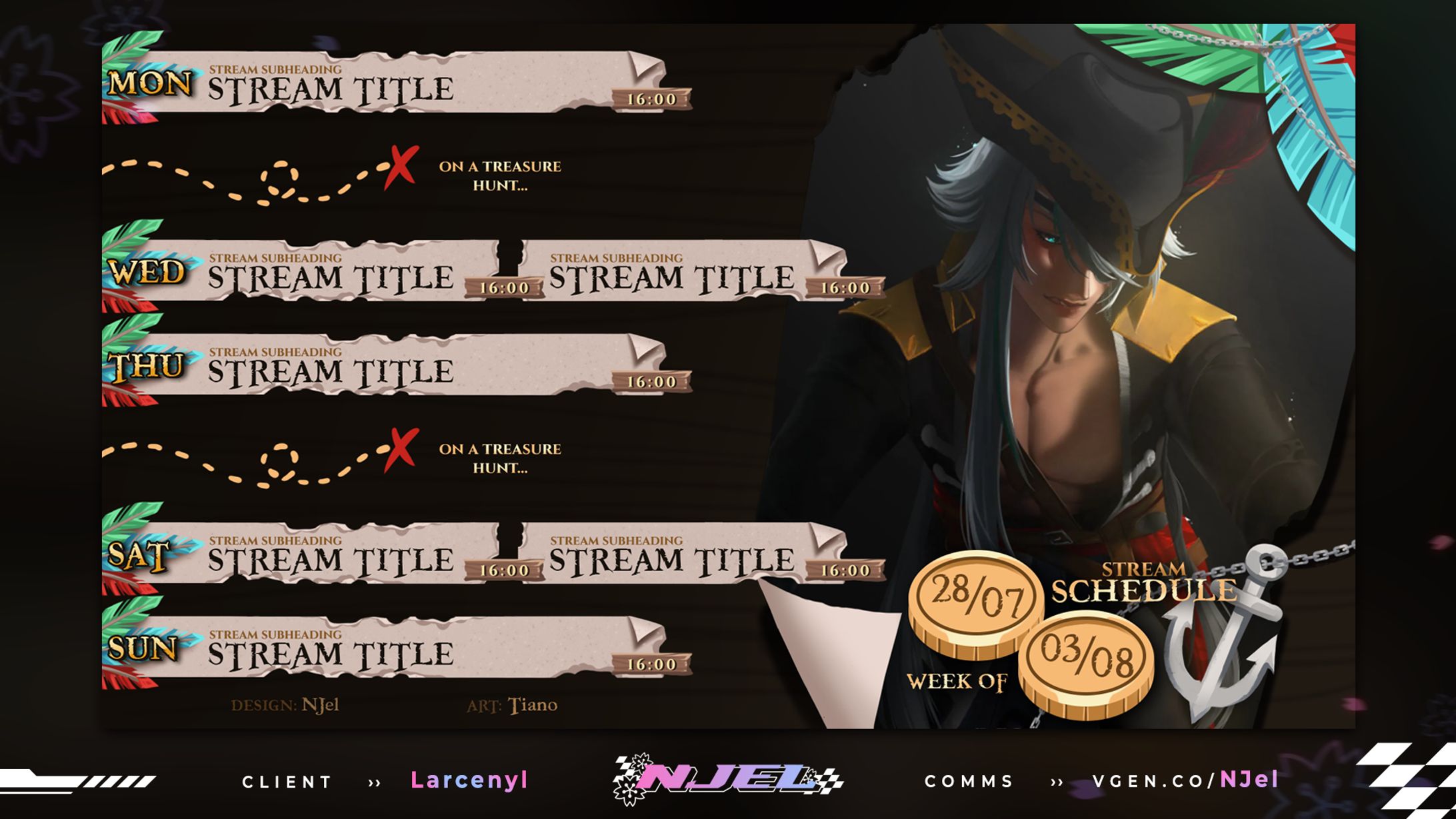 Larcenyl's stream schedule-1