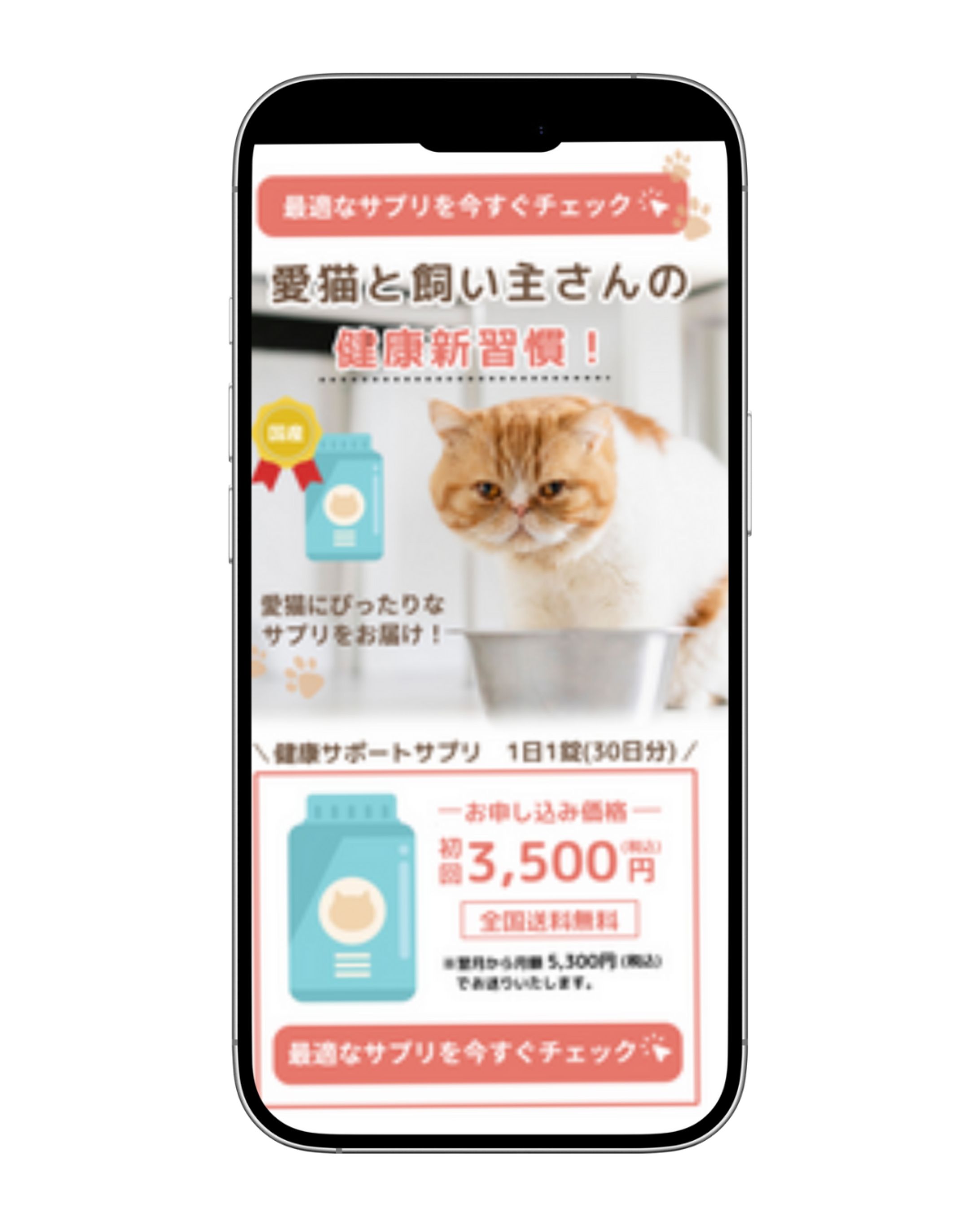 【自主制作】猫さん用サプリメント　LPデザイン-1