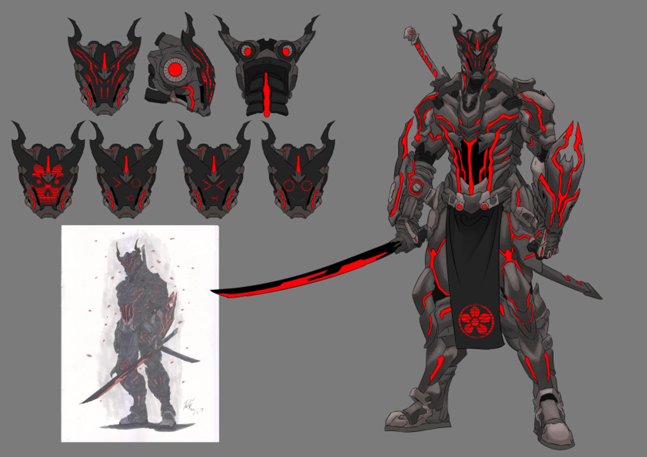 Cyberpunk samurai Concept-1