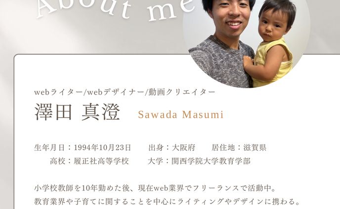  自己紹介カード　インスタグラム投稿