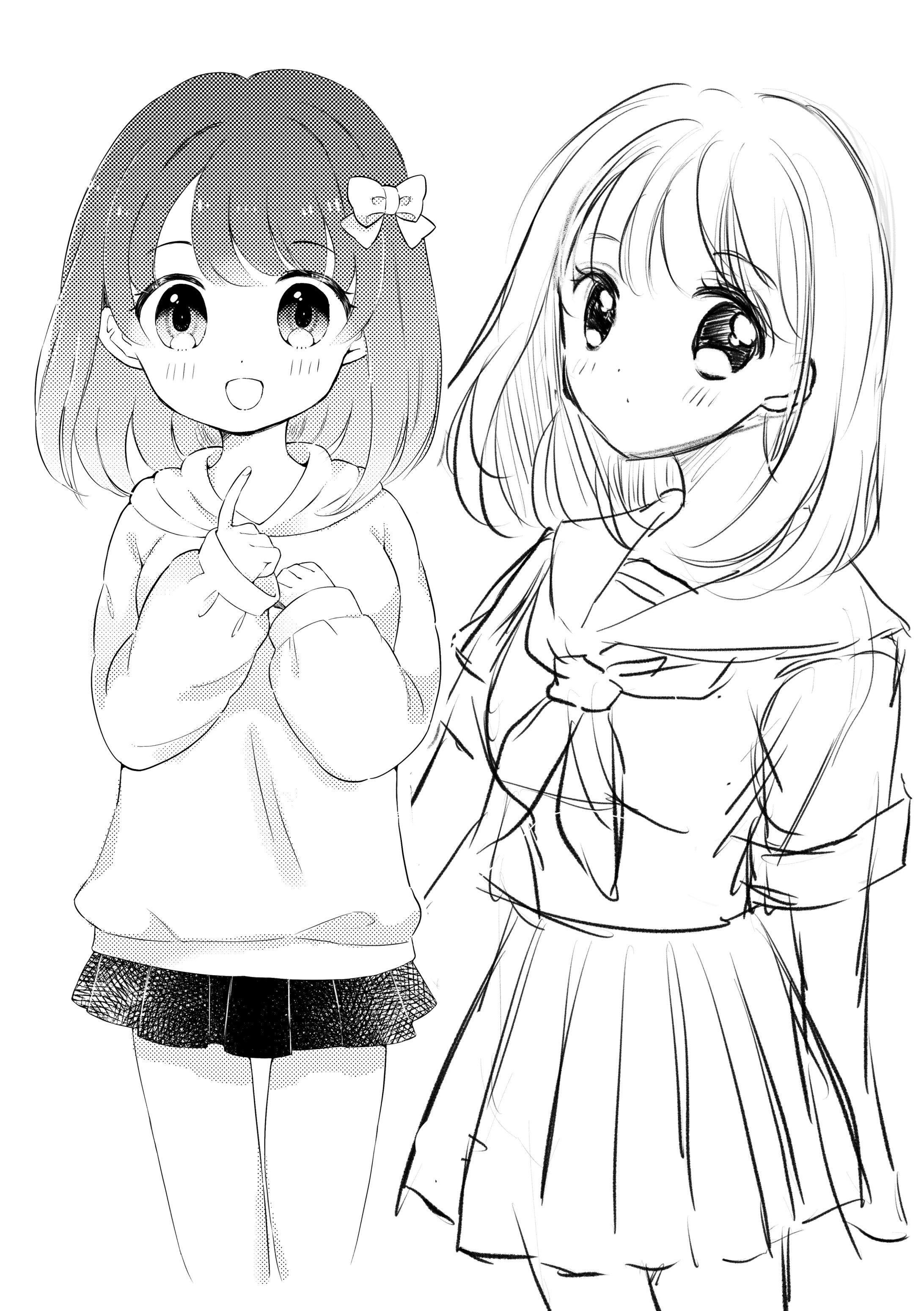 モノクロ作画サンプル-1