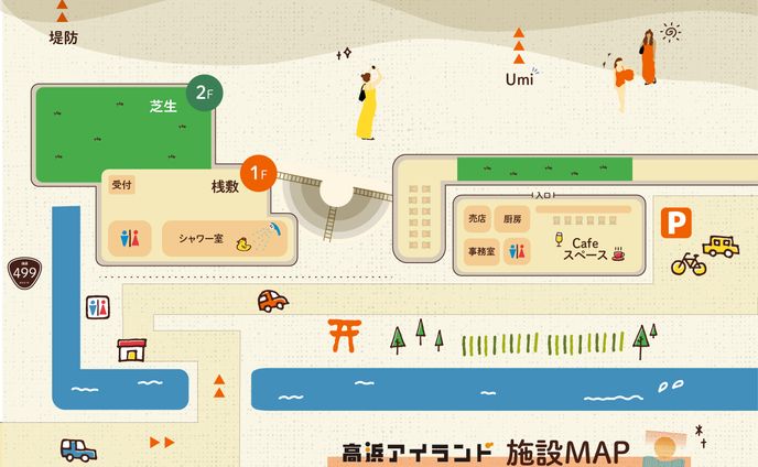 海水浴場施設マップ