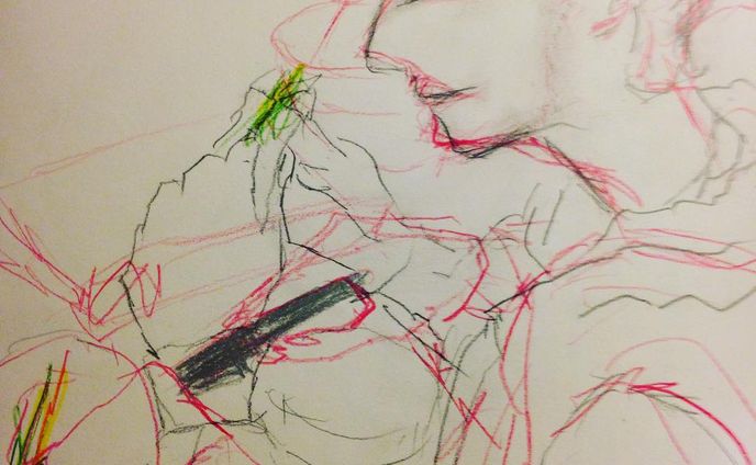 #timberyard #sandwich #eat #hand #knifeandfork #goodmorning #vegetable #cafe #coffee #london #soho #rainy #light #pen #illustration #art #life #カフェ #ロンドン #ボトル #コーヒー #朝 #イラスト #アート