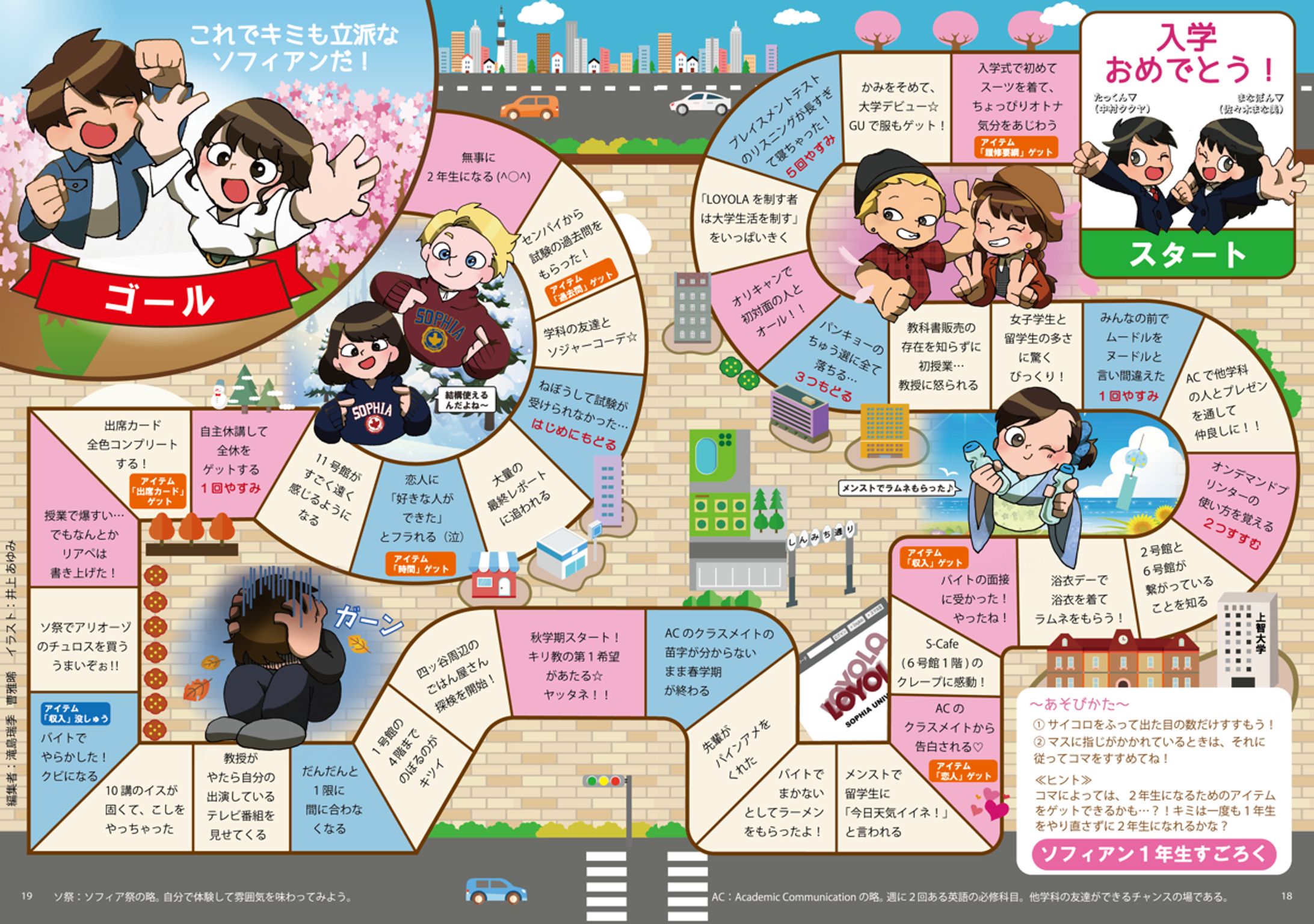 フリーペーパー『大学１年生』紙面デザイン-1