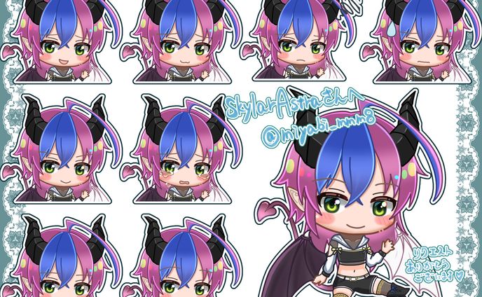 イラスト作品、skeb依頼