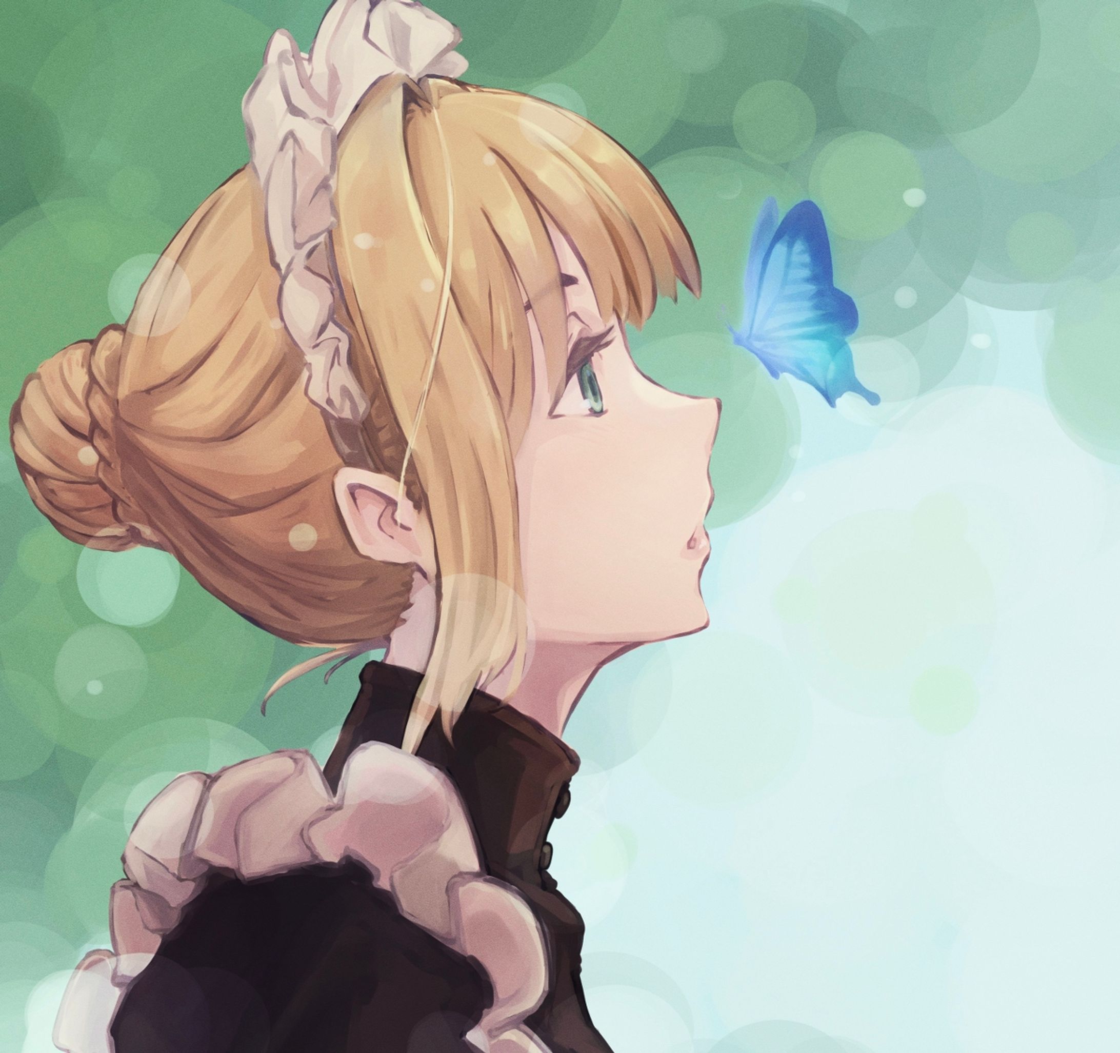 Maid girl with a butterfly-1
