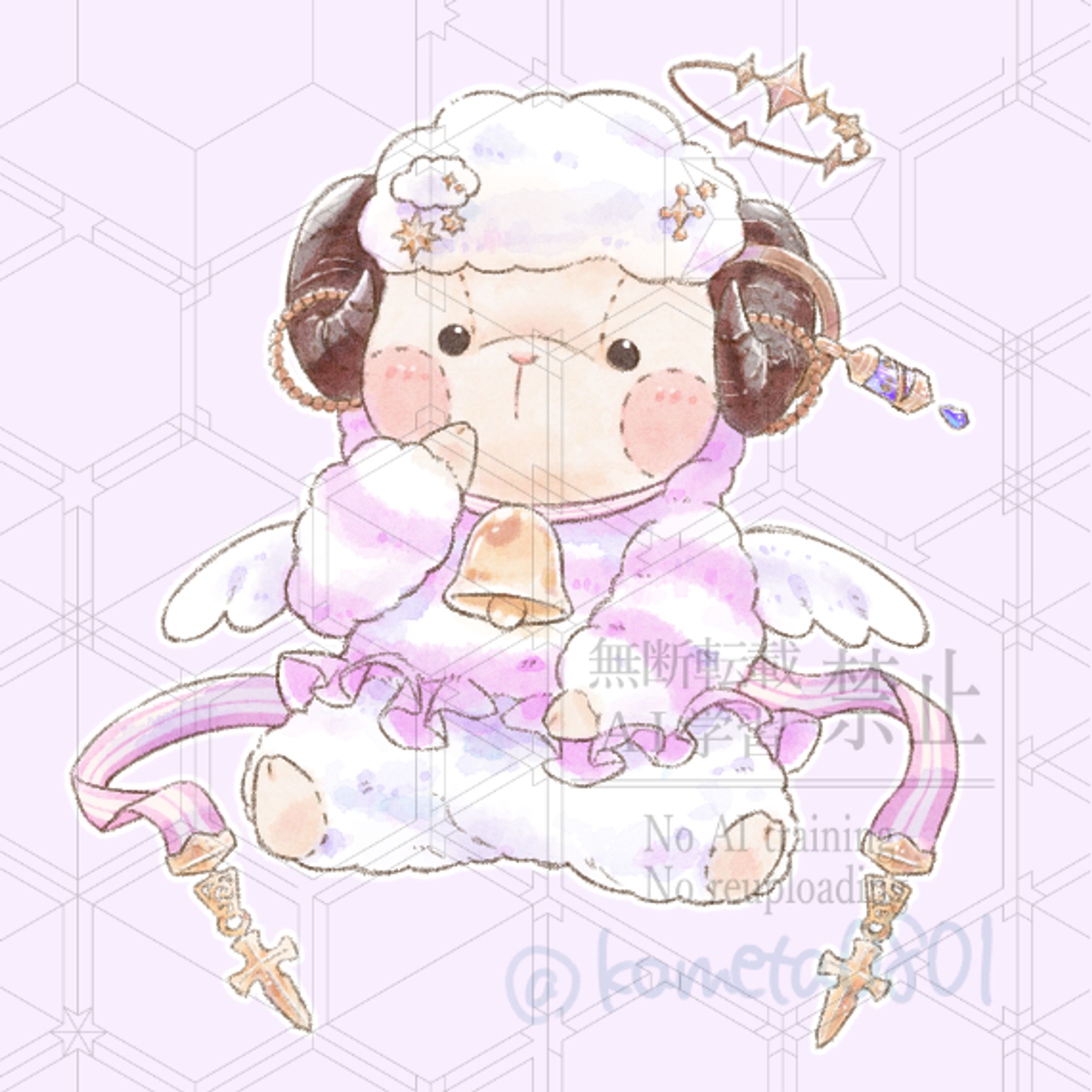 ぬいぐるみ風イラスト　沢宮めぇ様-1