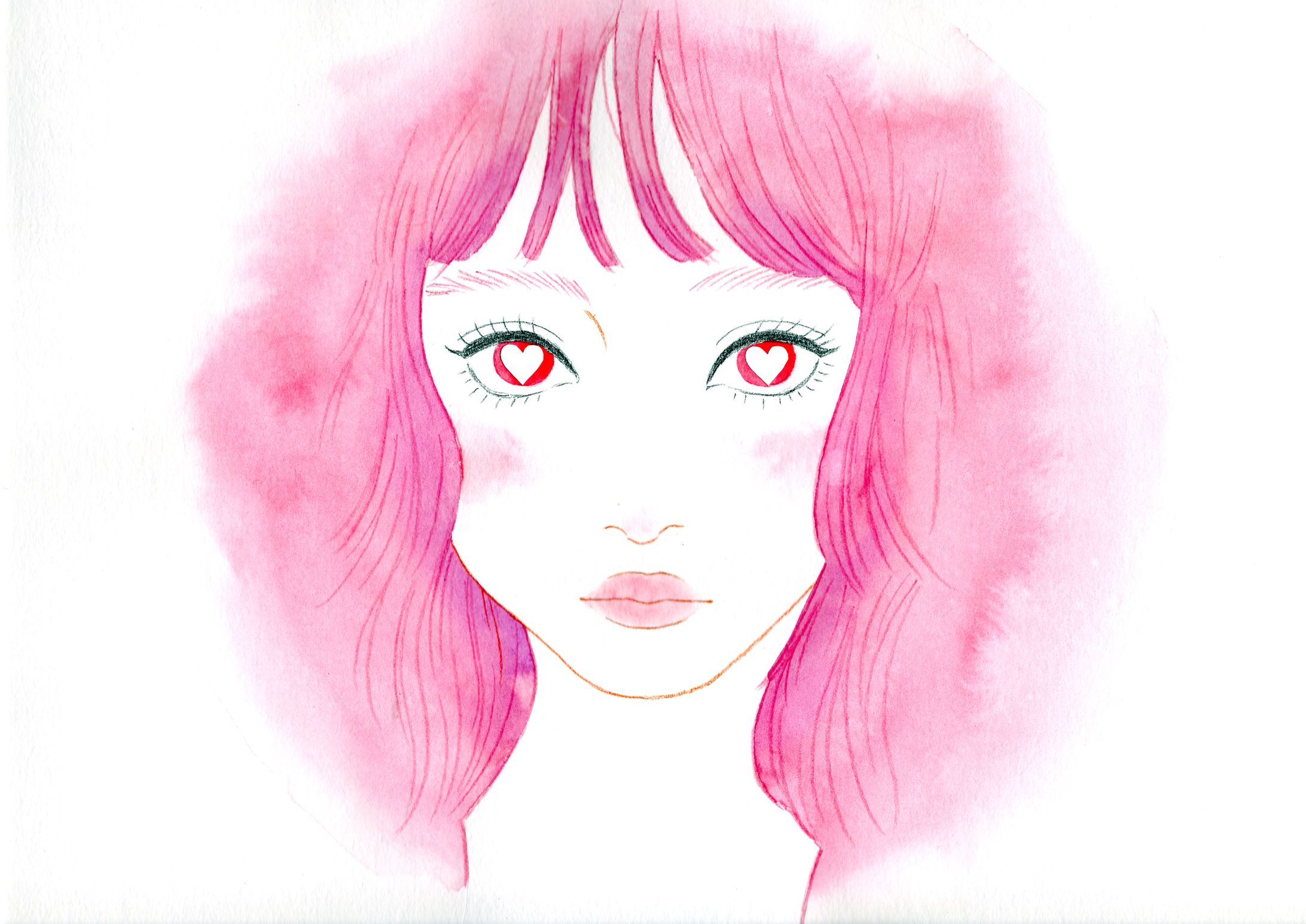 ♡女子 - 水彩-1