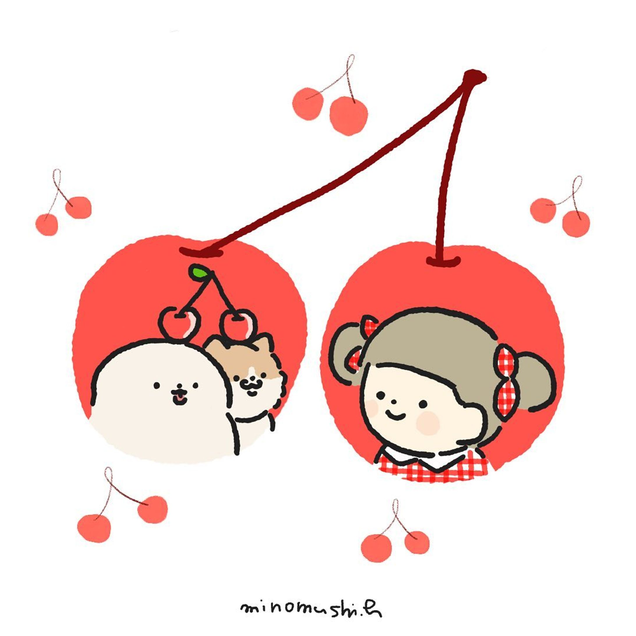 🍒

#illustration  #イラスト #ほのぼの #イラストレーション　#イラスト　#いらすとぐらむ　#イラストグラム　#ゆるいイラスト #일러스트-1