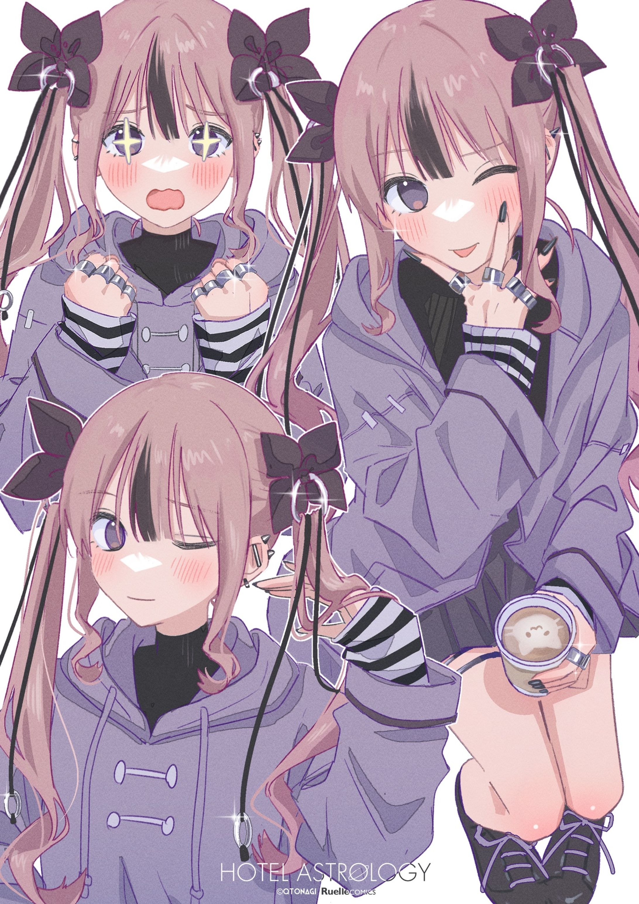 旧都なぎ 書籍”HOTELASTROLOGY”発売記念イラスト-1
