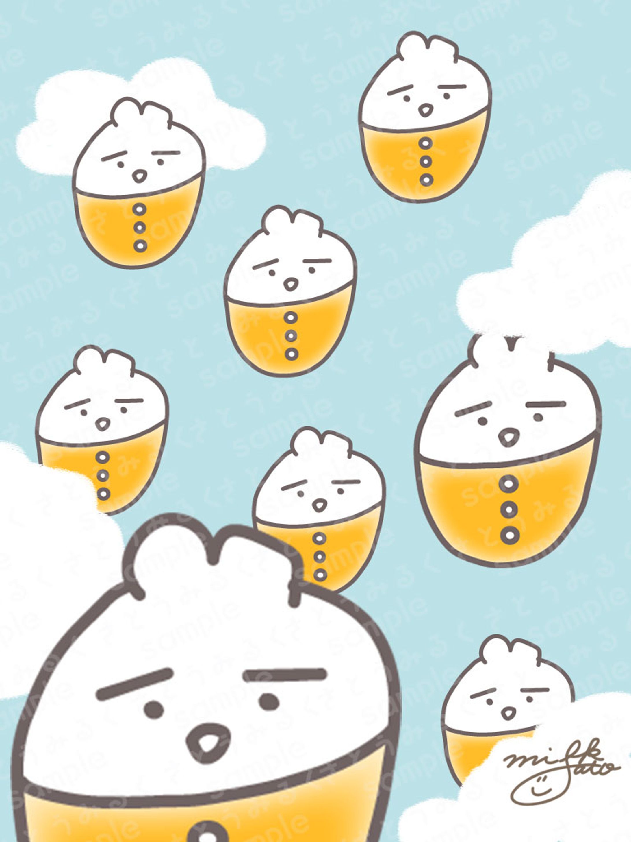 イラスト｜LINEスタンプ紹介画像｜12枚-1