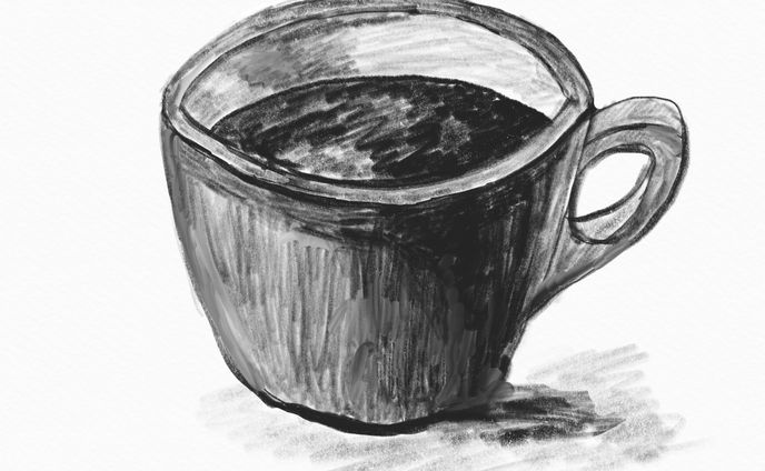 「コーヒー」デッサン