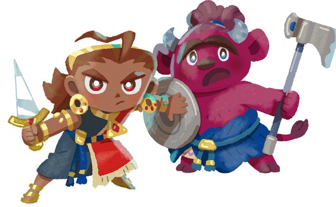ゲーム用を想定したキャラクターイラスト