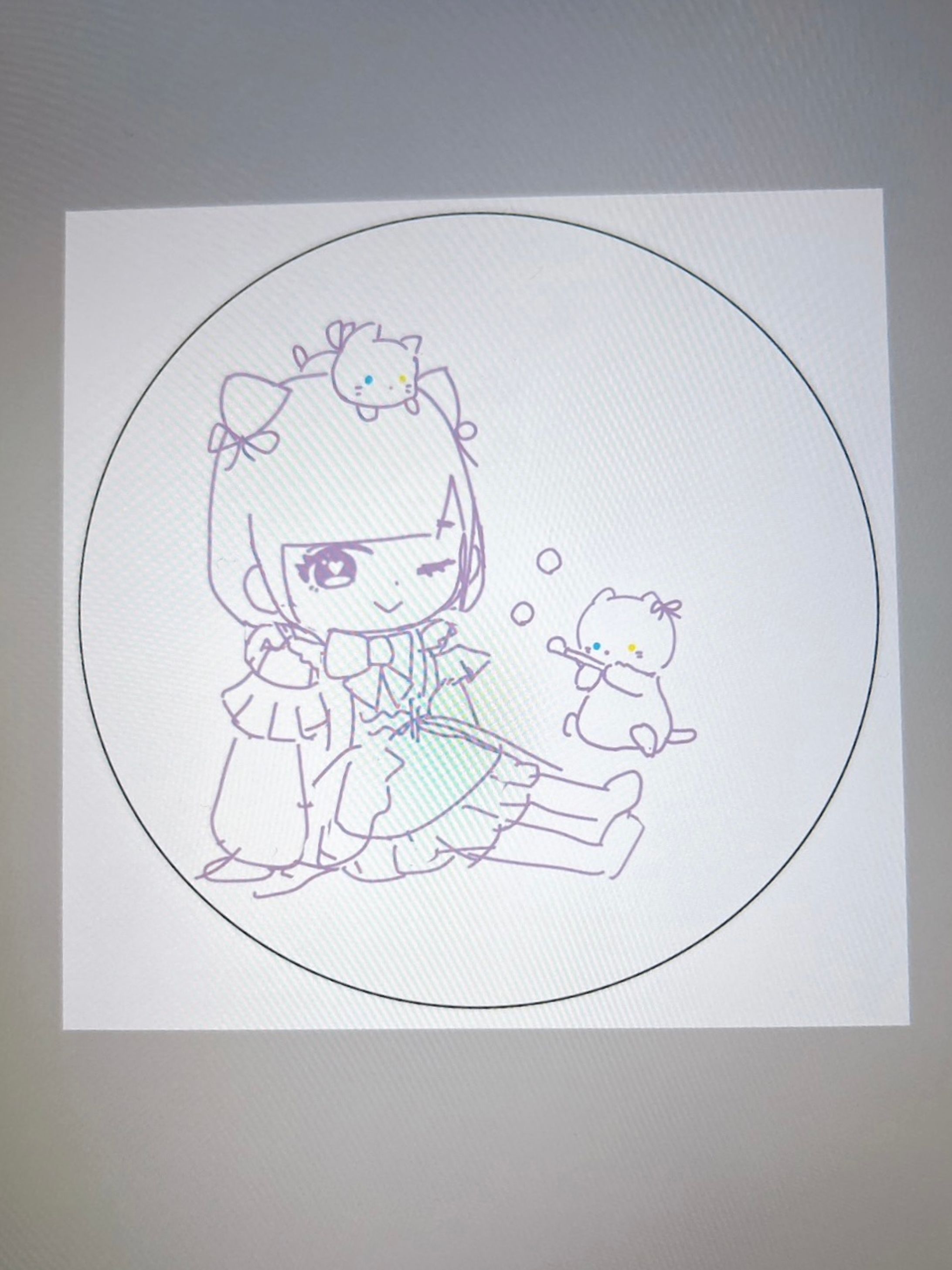 案1：衣装が見える座り、猫2匹