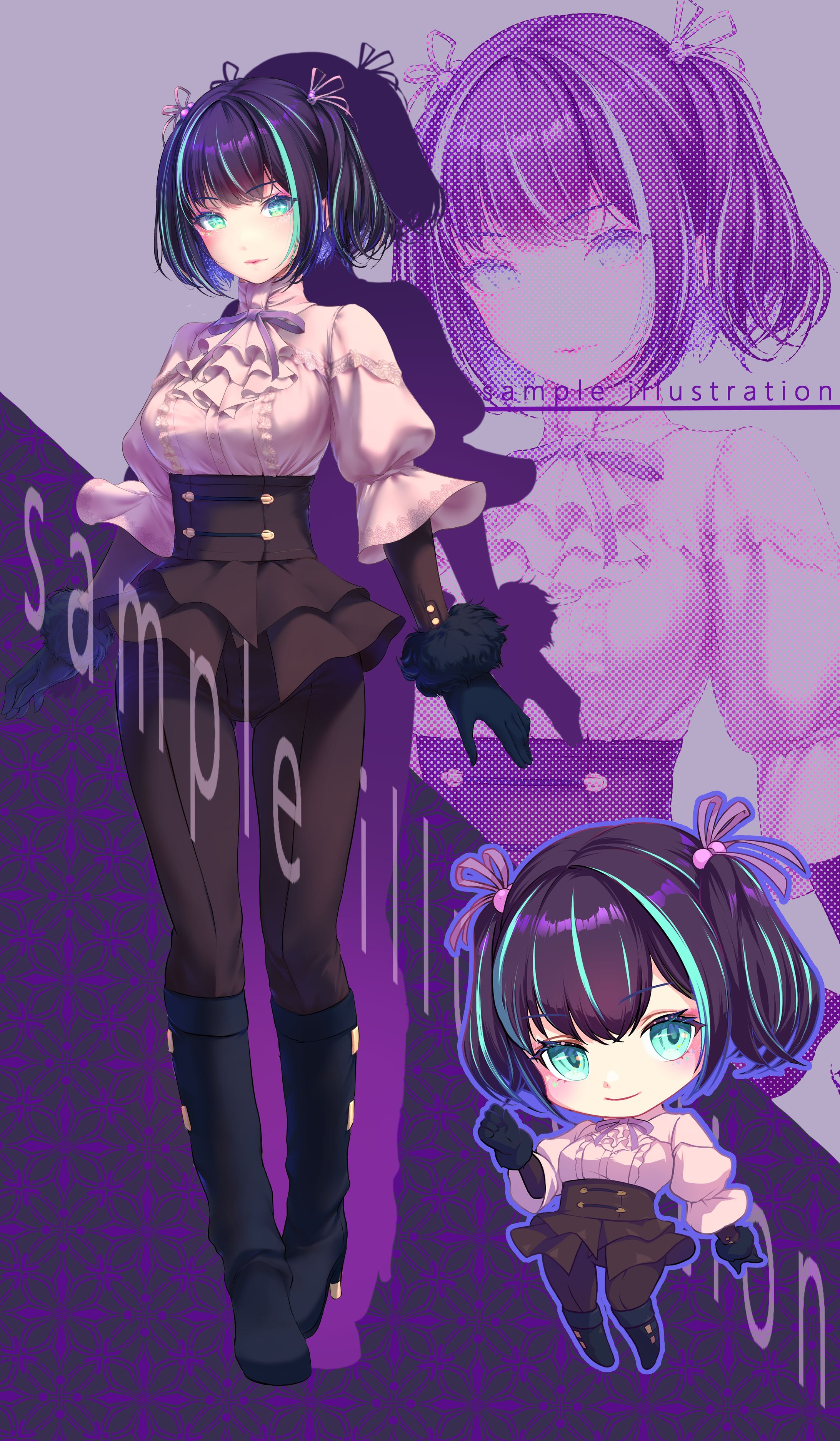 character design　＋三面図＋SD-1