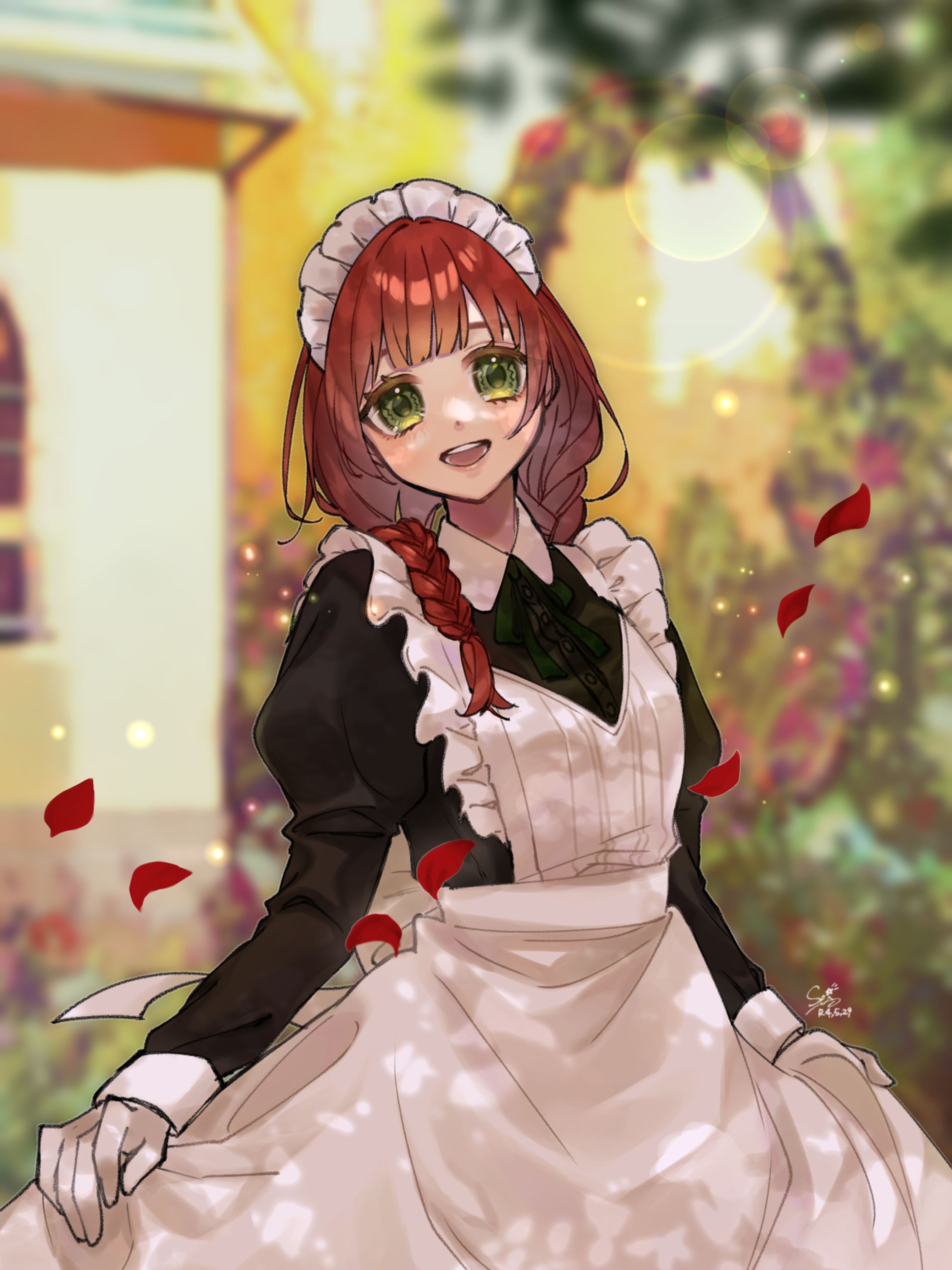 【創作】赤髪のメイドさん-1