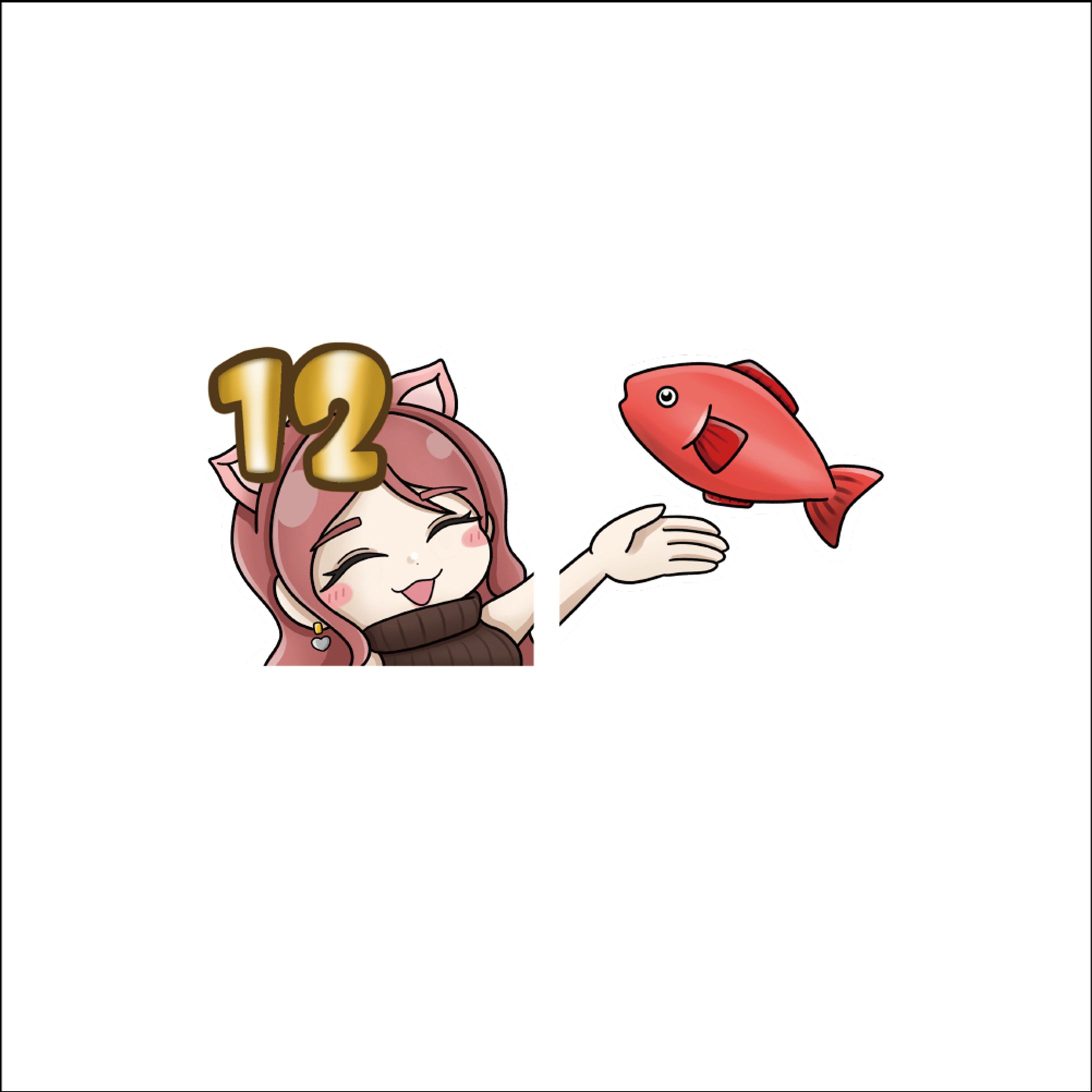 かわたにこ様　Twitchバッジ用イラスト12種-1