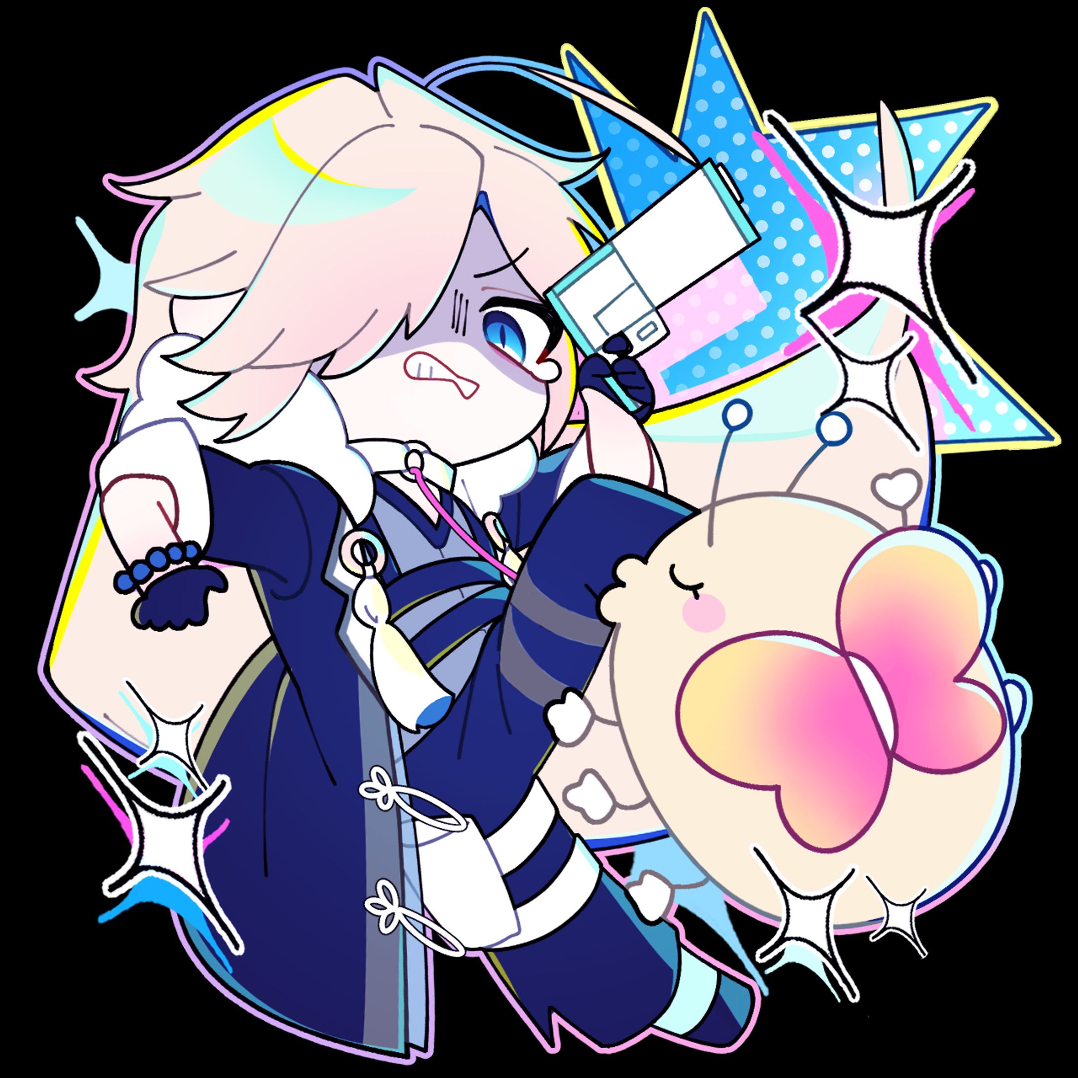 【高品質・デフォルメ】れいな【イラスト】 イラストレーター『ひらこ』氏初のNFTコレクション『レイの仕事