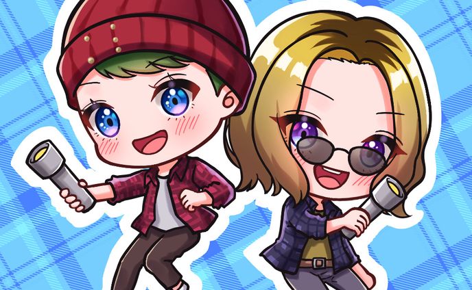 さる＆たんたん  企画イラスト