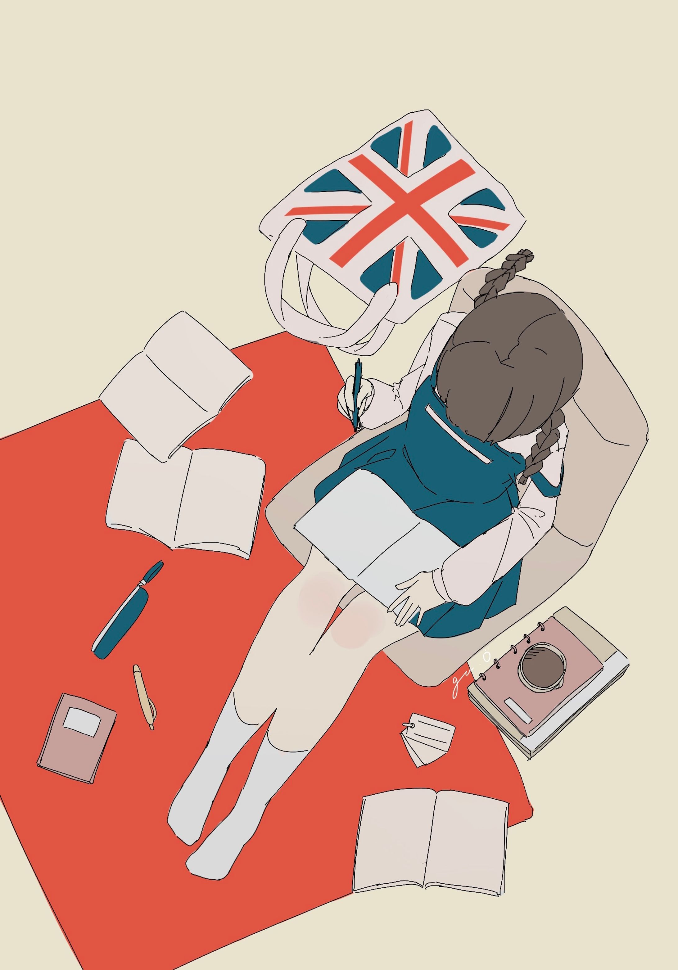 勉強してる女の子-1