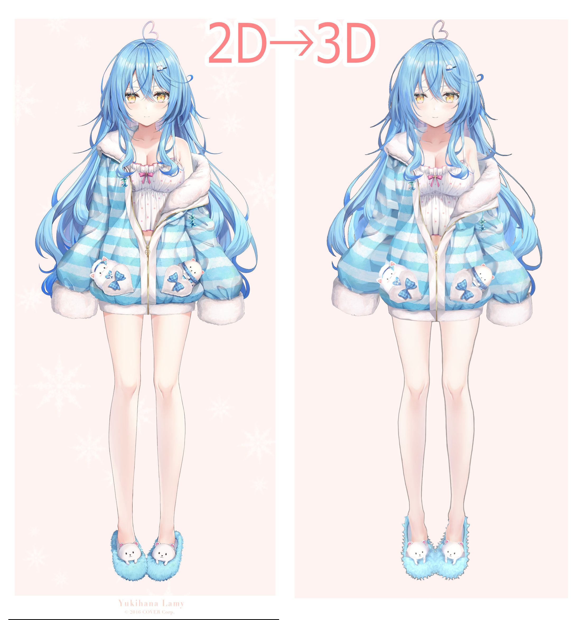 雪花ラミィ 両面ブランケット キャンバスボード DWNZVGTO