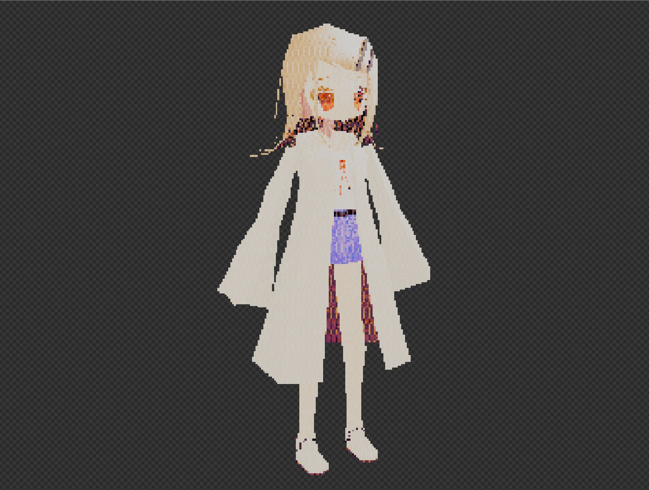 【二次創作】「篠澤広」ローポリ3Dモデル-1