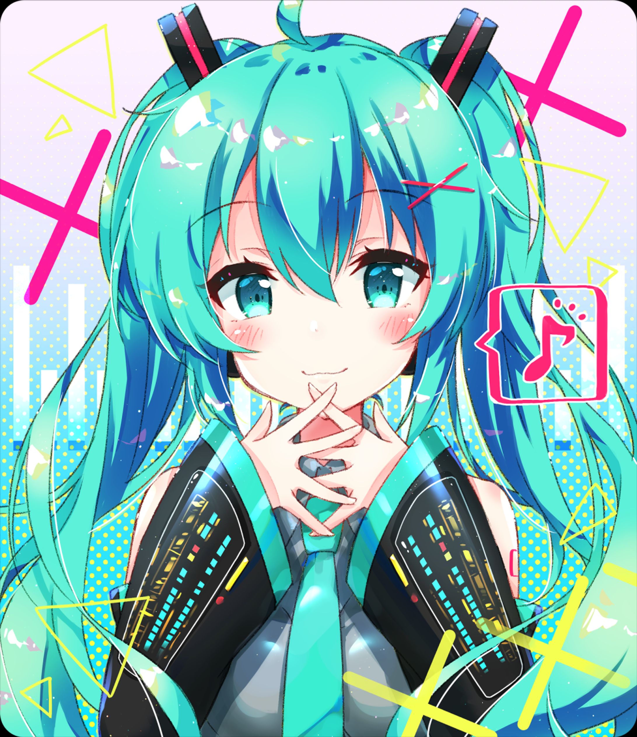 ピアプロ公募「ミクレコ着せ替えパネルのイラスト39種類大募集！」採用イラスト-1