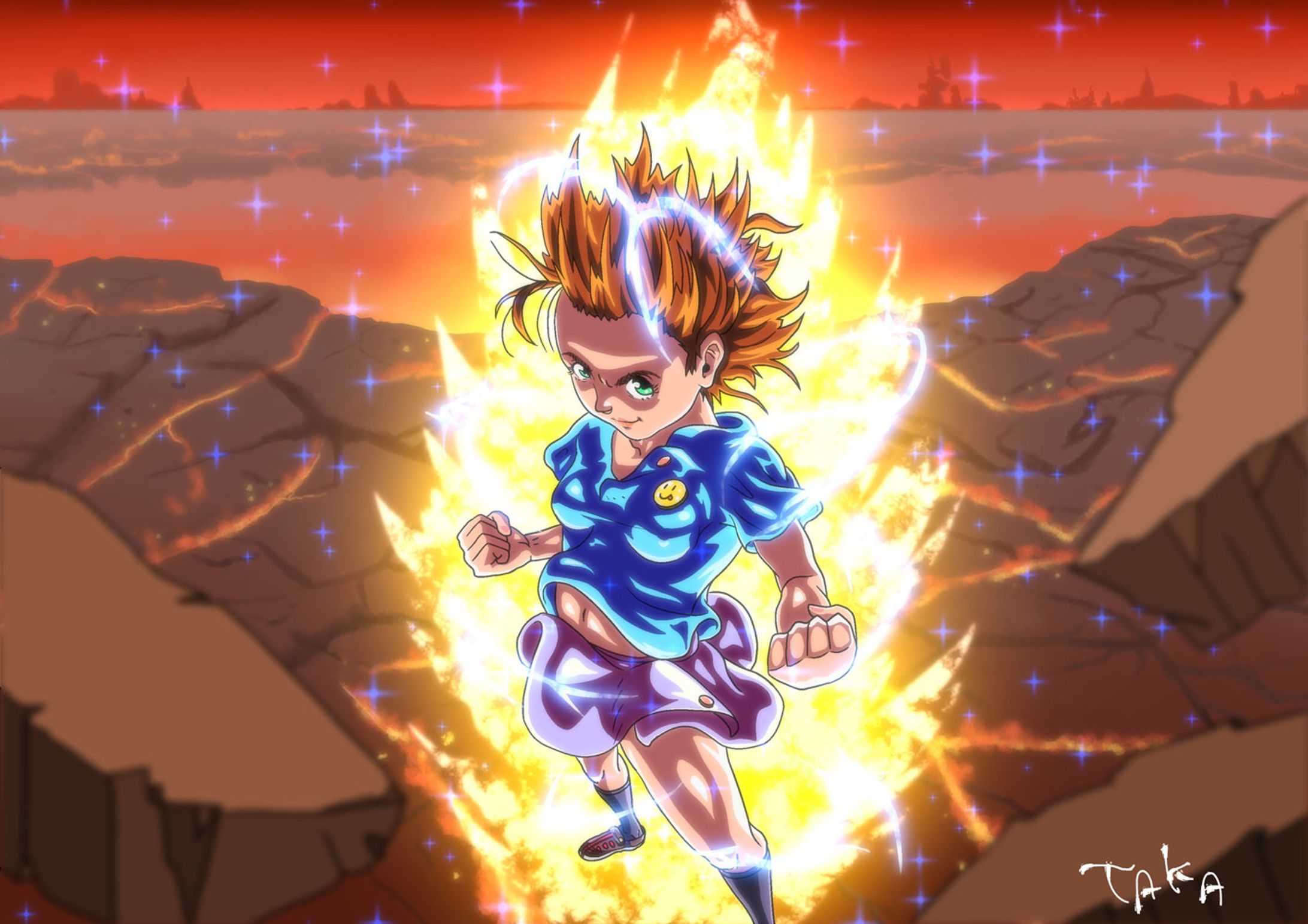 スーパーサイヤ人っぽい女の子-1