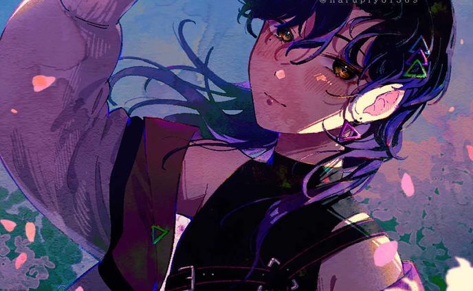 illustration、モノクロ