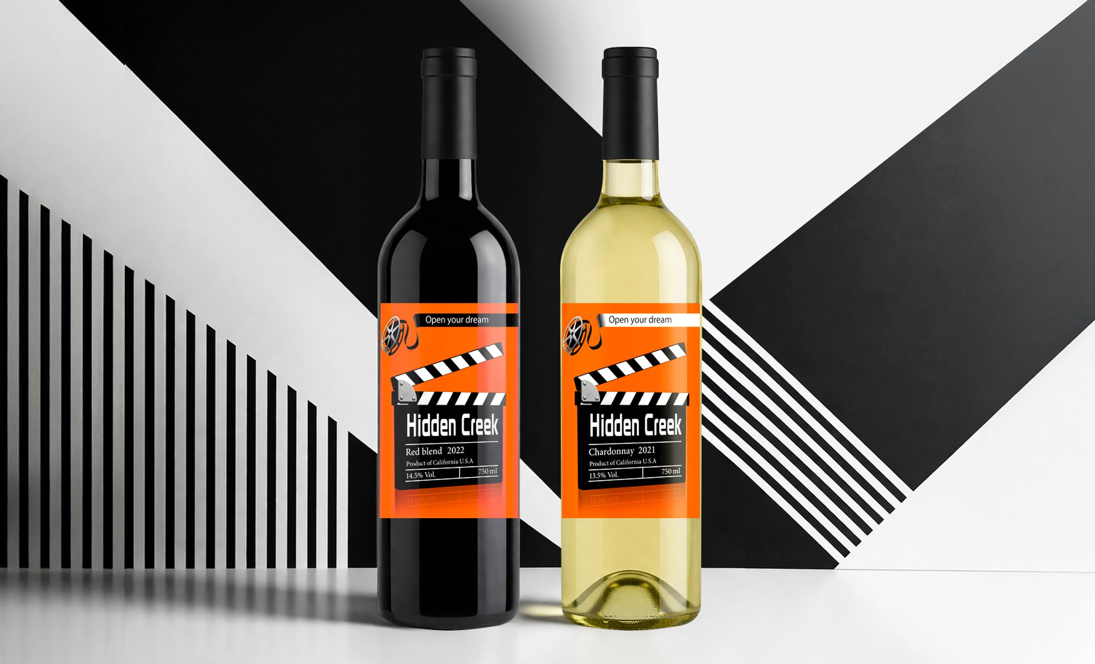 ヒドゥンクリーク ワインラベル  -1