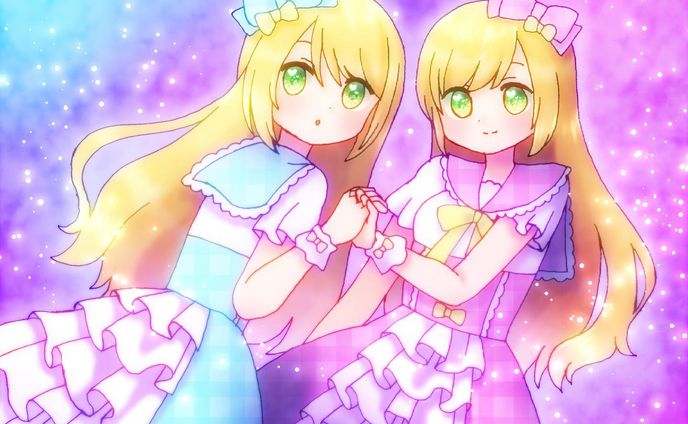 ゆめかわ双子ちゃん🎀　#イラスト　#お絵描き　#illustration #illust #女の子　#女の子イラスト　#オリジナル　#オリジナル絵　#オリジナルイラスト　#デジタル　#デジタルイラスト　#デジタル絵　#ロリィタ　#ロリィタファッション　#ロリータ　#ロリータファッション　#双子　#ゆめかわいい　#ゆめかわ　#セーラー服　#セーラーワンピース　#セーラーワンピ　#リボン　#フリル