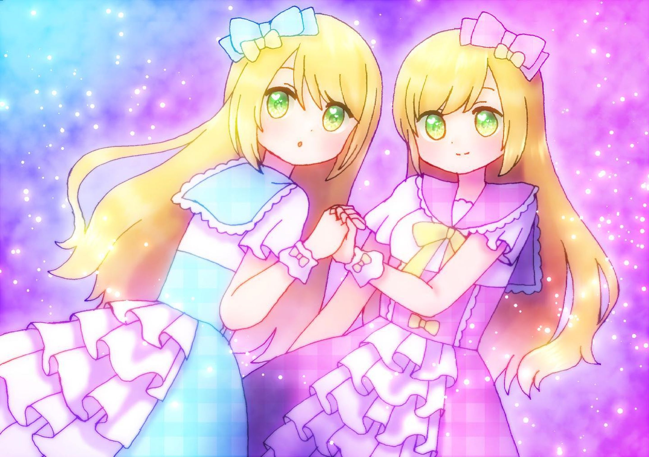 ゆめかわ双子ちゃん🎀　#イラスト　#お絵描き　#illustration #illust #女の子　#女の子イラスト　#オリジナル　#オリジナル絵　#オリジナルイラスト　#デジタル　#デジタルイラスト　#デジタル絵　#ロリィタ　#ロリィタファッション　#ロリータ　#ロリータファッション　#双子　#ゆめかわいい　#ゆめかわ　#セーラー服　#セーラーワンピース　#セーラーワンピ　#リボン　#フリル-1