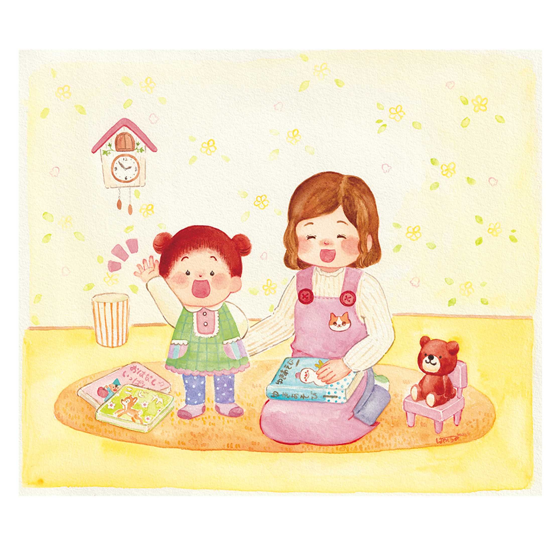 めばえ1月号『うたってあそぼう！』コーナーイラスト担当-1