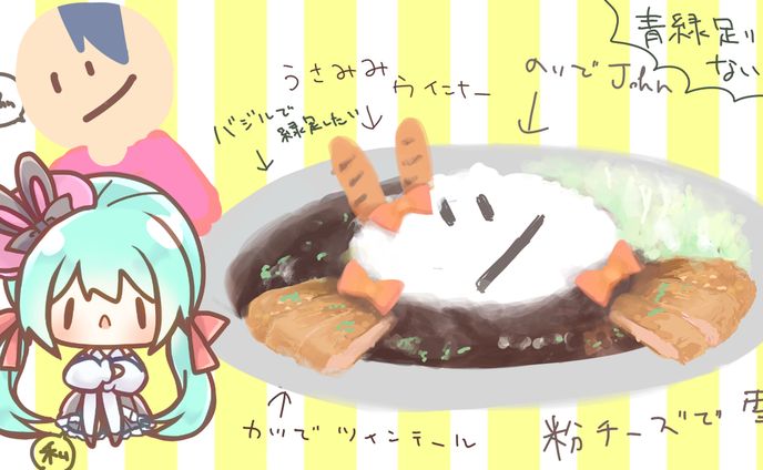 キャラクターコラボのメニューイラスト