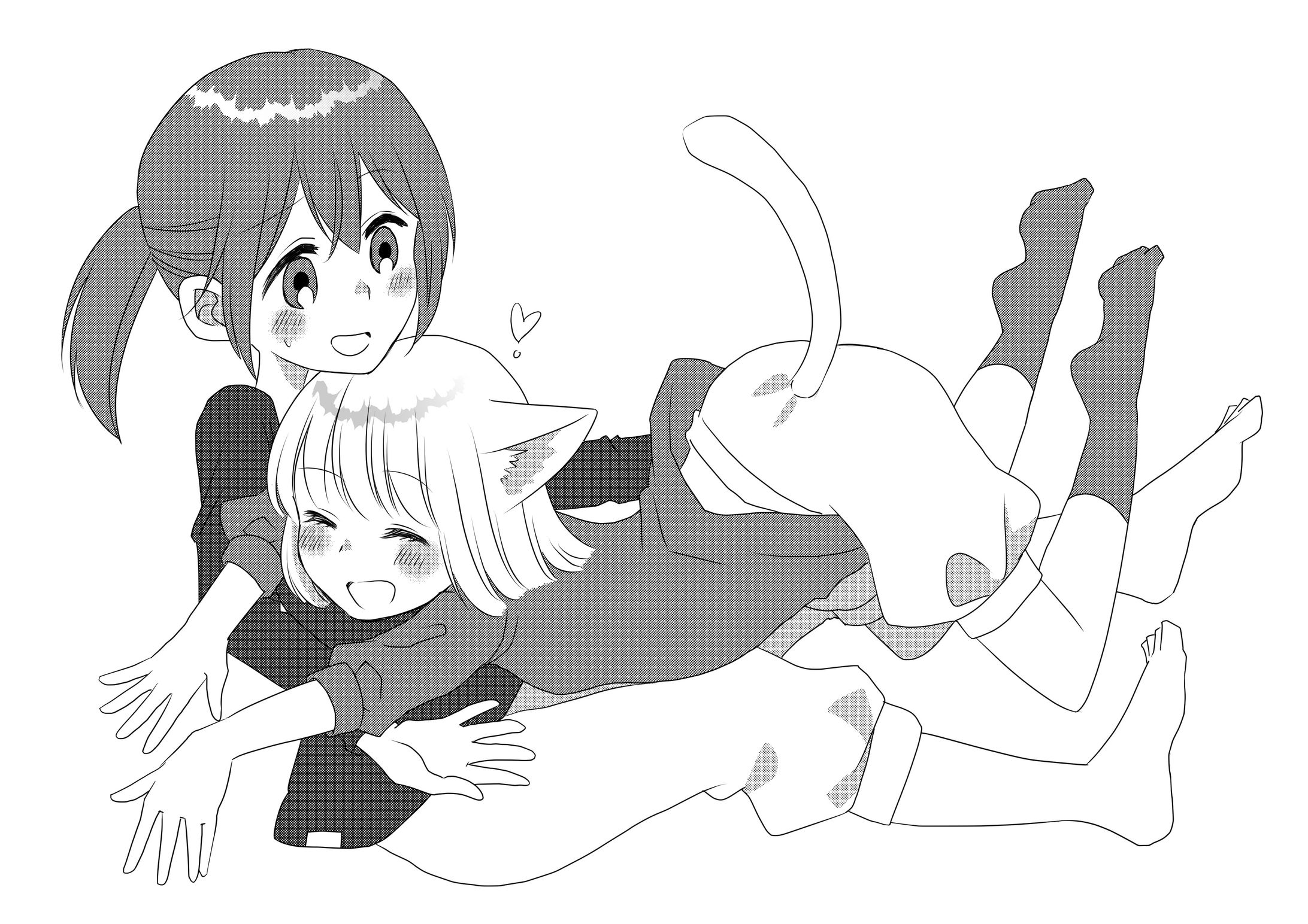 猫の少女と女性-1