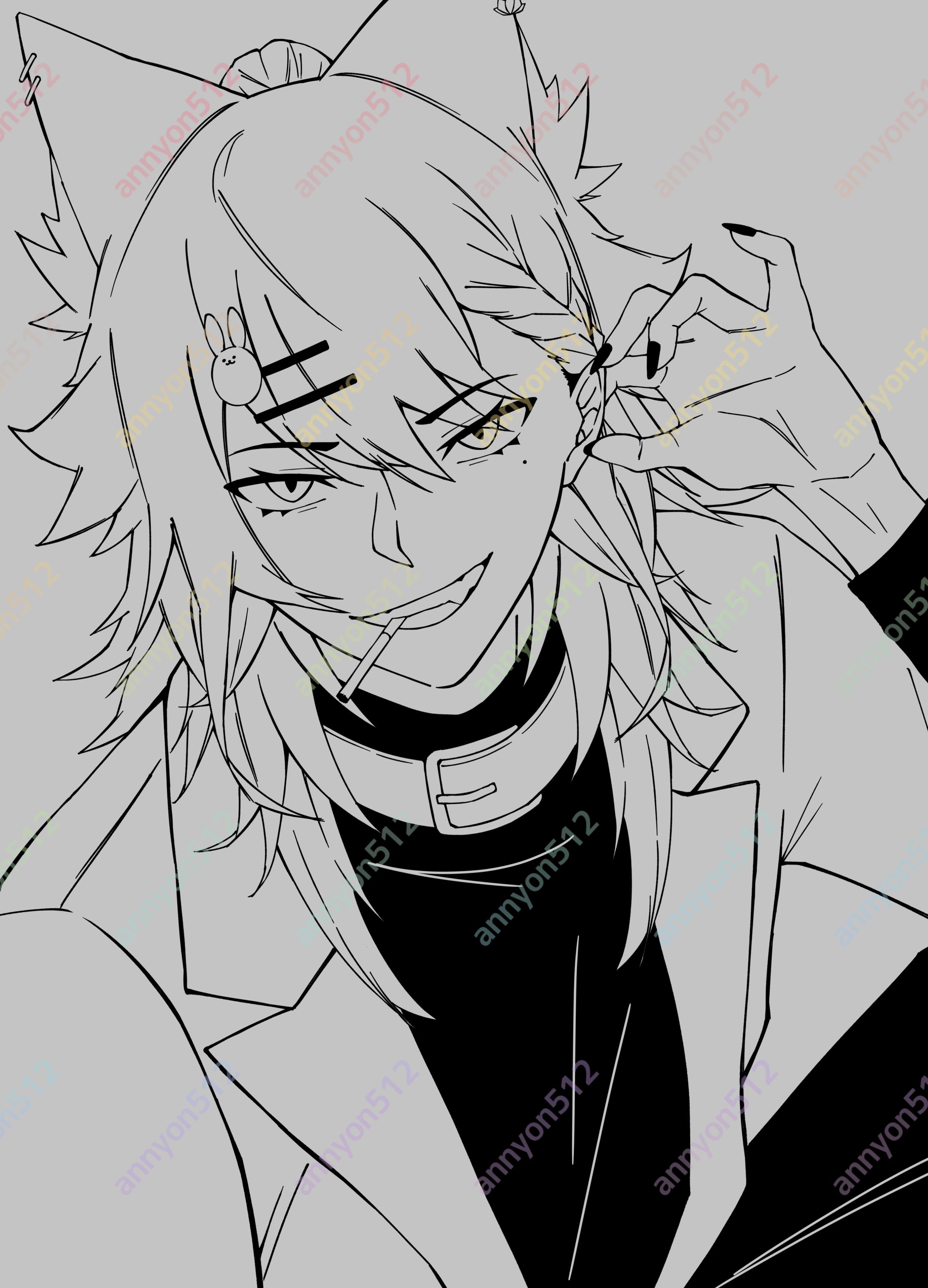 ご依頼 グッズデザイン線画イラスト-1