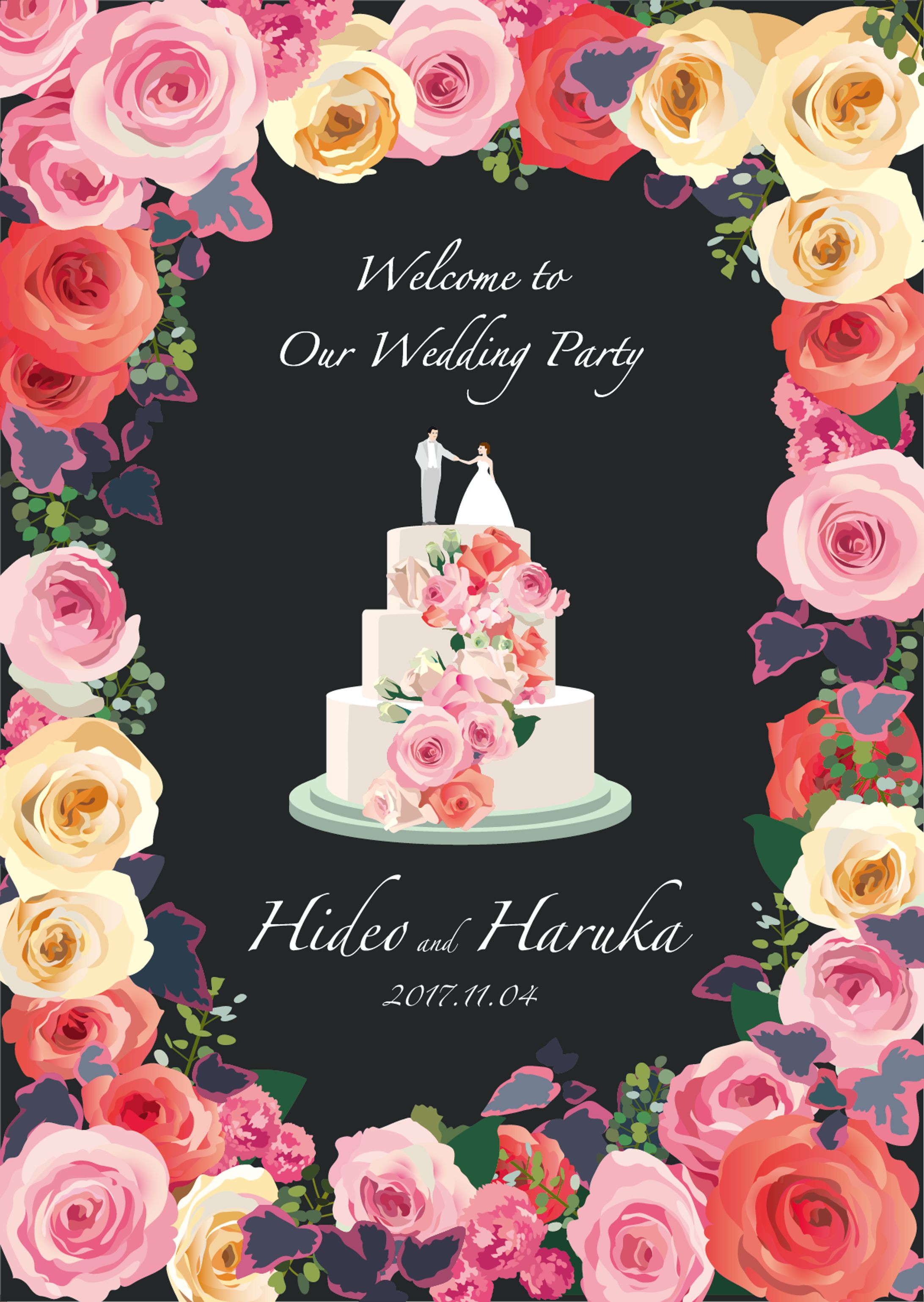 結婚式ウェルカムボード制作-1