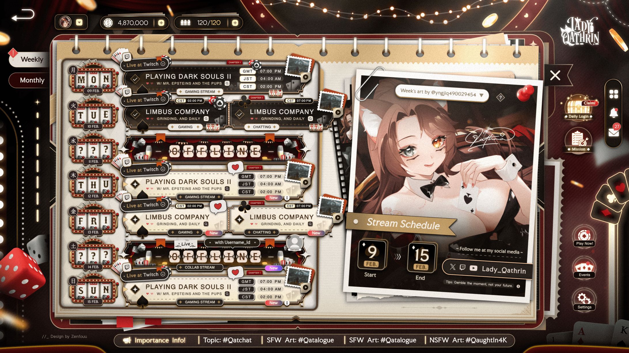 CODE:048 Lady Qathrin (Schedule)-1