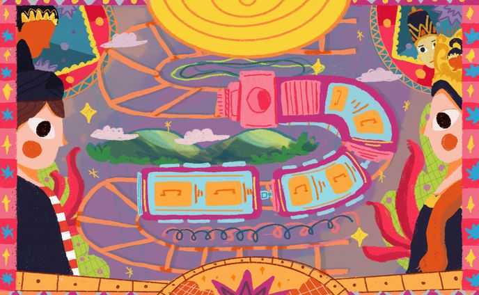 Kereta Budayaku Ilustration for SNPMB Portofolio