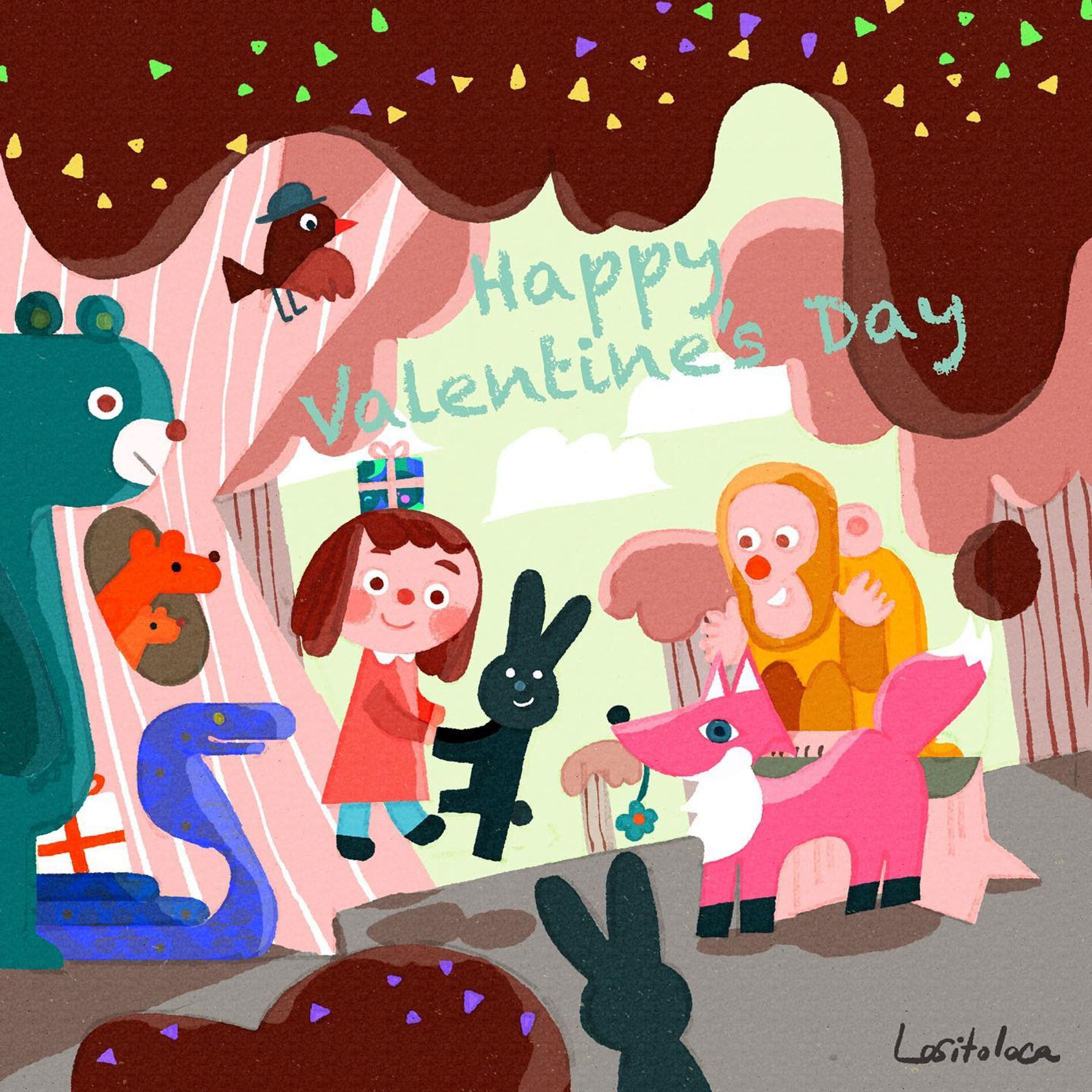 happy Valentine's day🤎
.
.
.
.

#lositoloca #ロシトロカ #illustrationgram #playful #playfulillustration  #children #publication #picturebook #イラスト #子ども #絵本 #イラストレーター #アート #illustration #art #일러스트 #일러스트레이터 #일러스트레이션 #그림 #어린이 #아동 #출판 #그림스타그램 #그림책 #繪本 #兒童圖書 #畫冊 #happyvalentinesday #valentine #발렌타인 데이-1