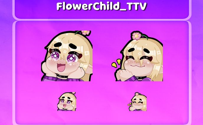 Flowerchild TTV (twitch emotes)