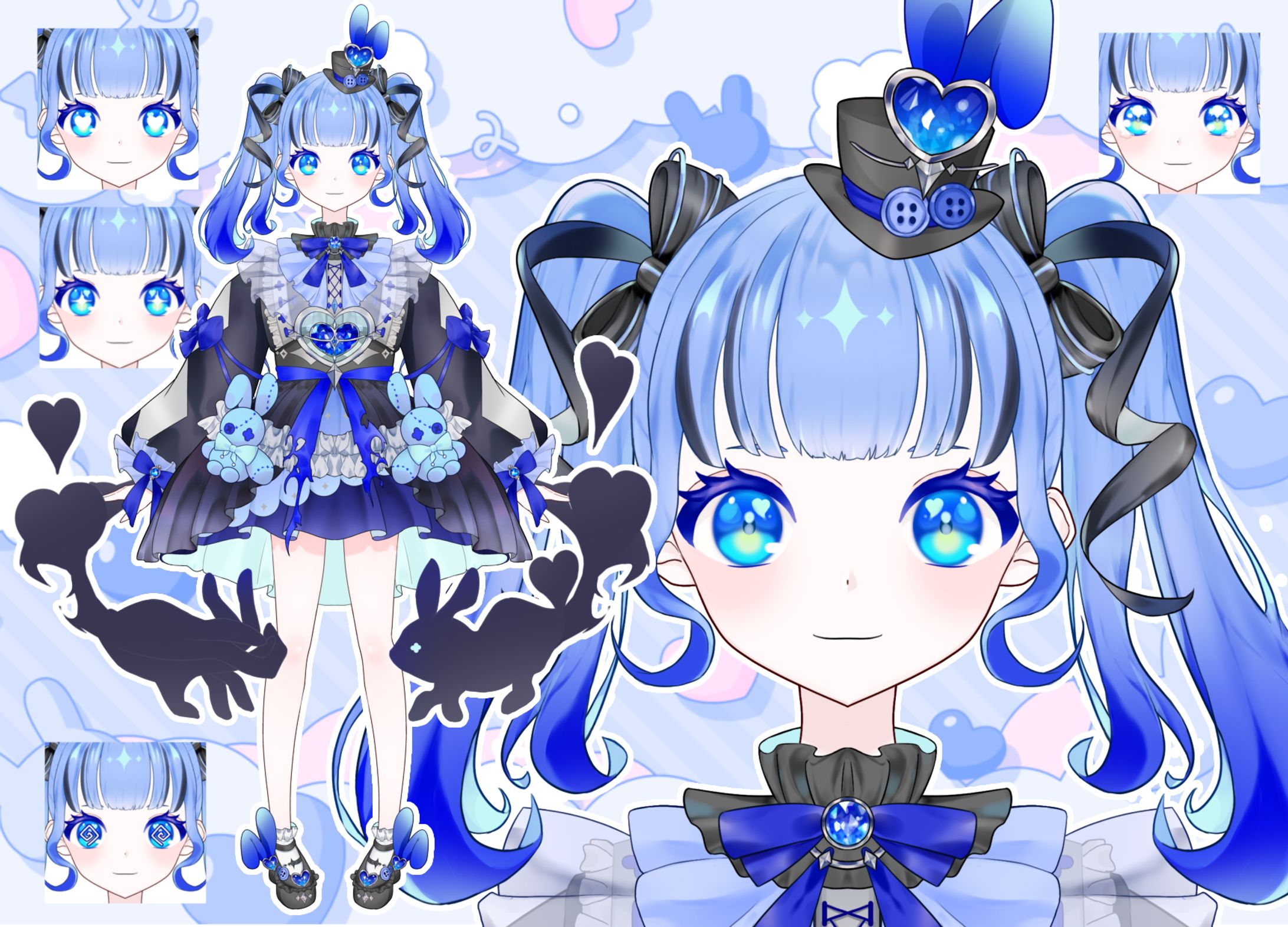 【Vtuber Model】パーツ分けイラスト-1