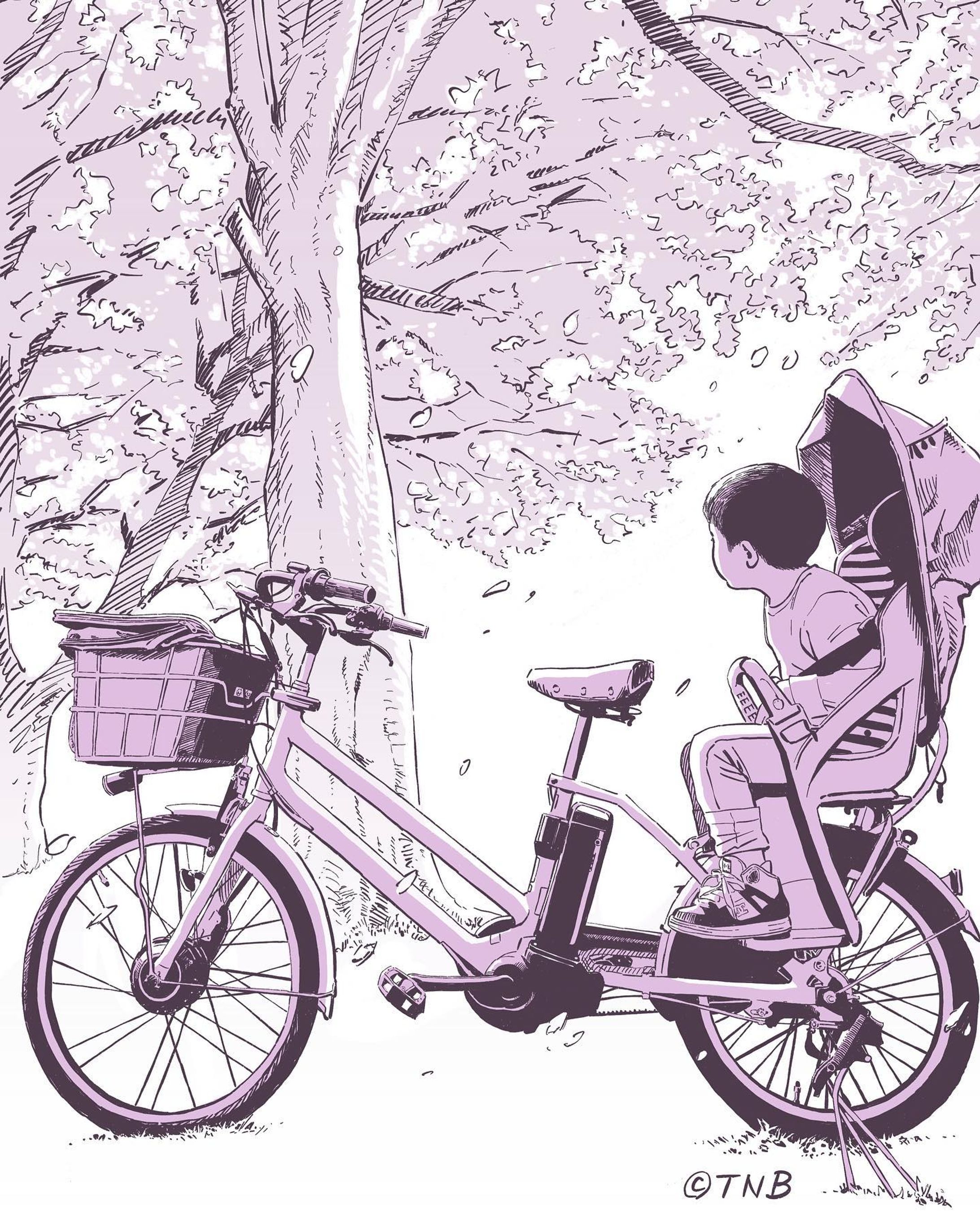 Cherry-blossom viewing
#うちの息子のポートレイト
#illustration #portrait #boy-1