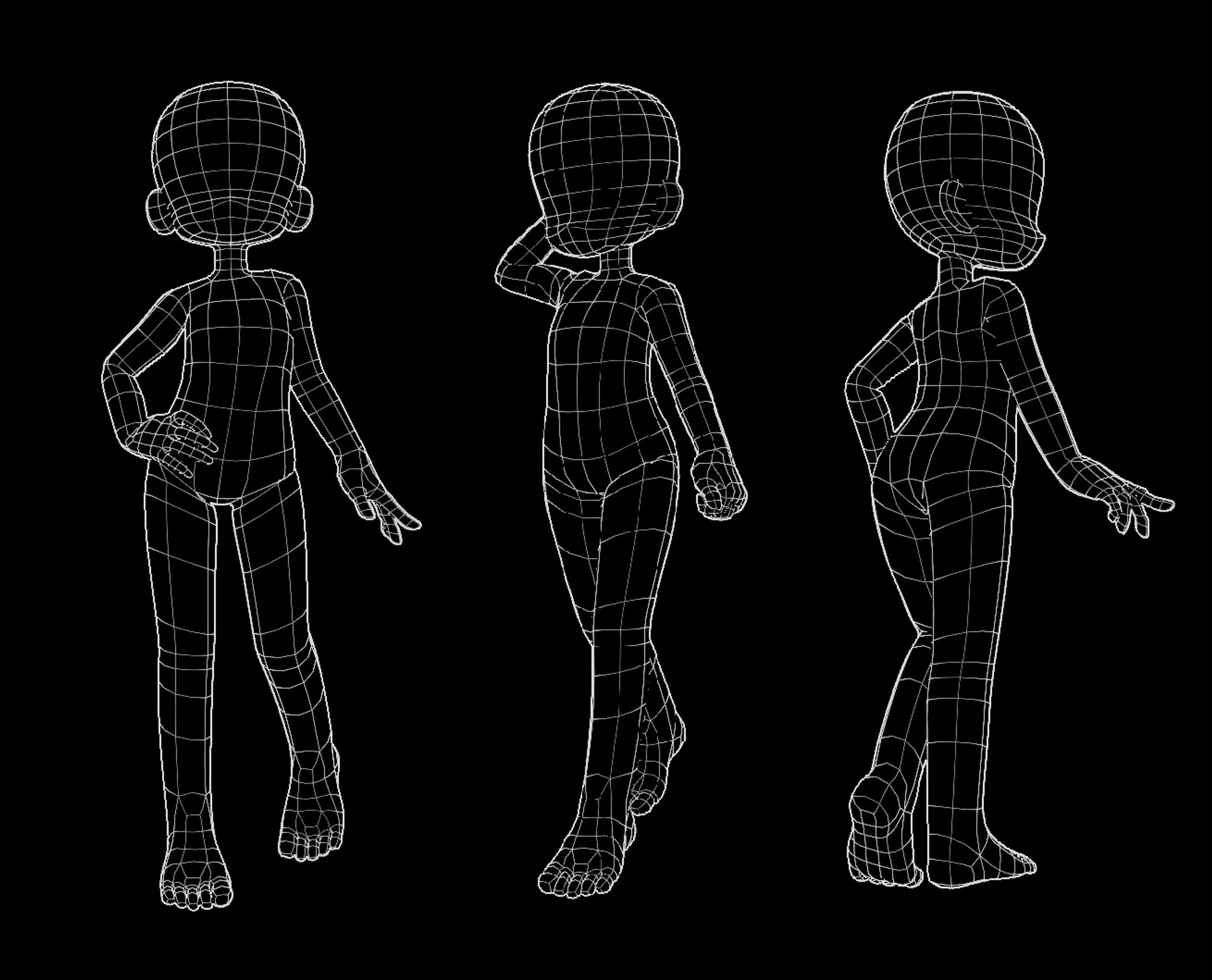 ４頭身キャラクター素体-1