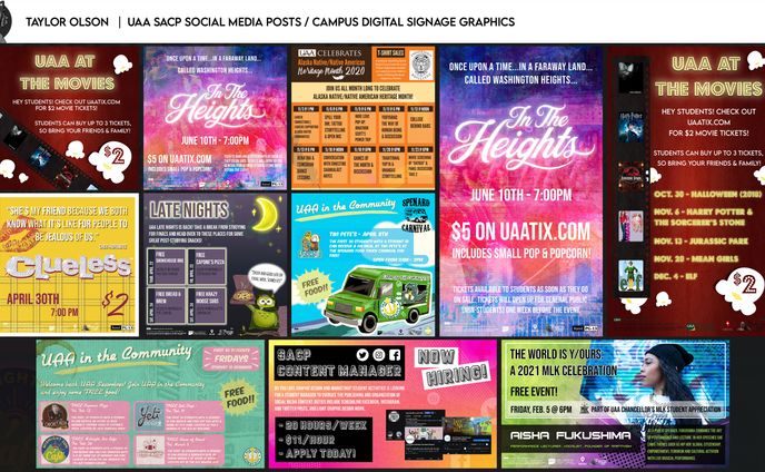 UAA Social Media Posts / Digital Signage