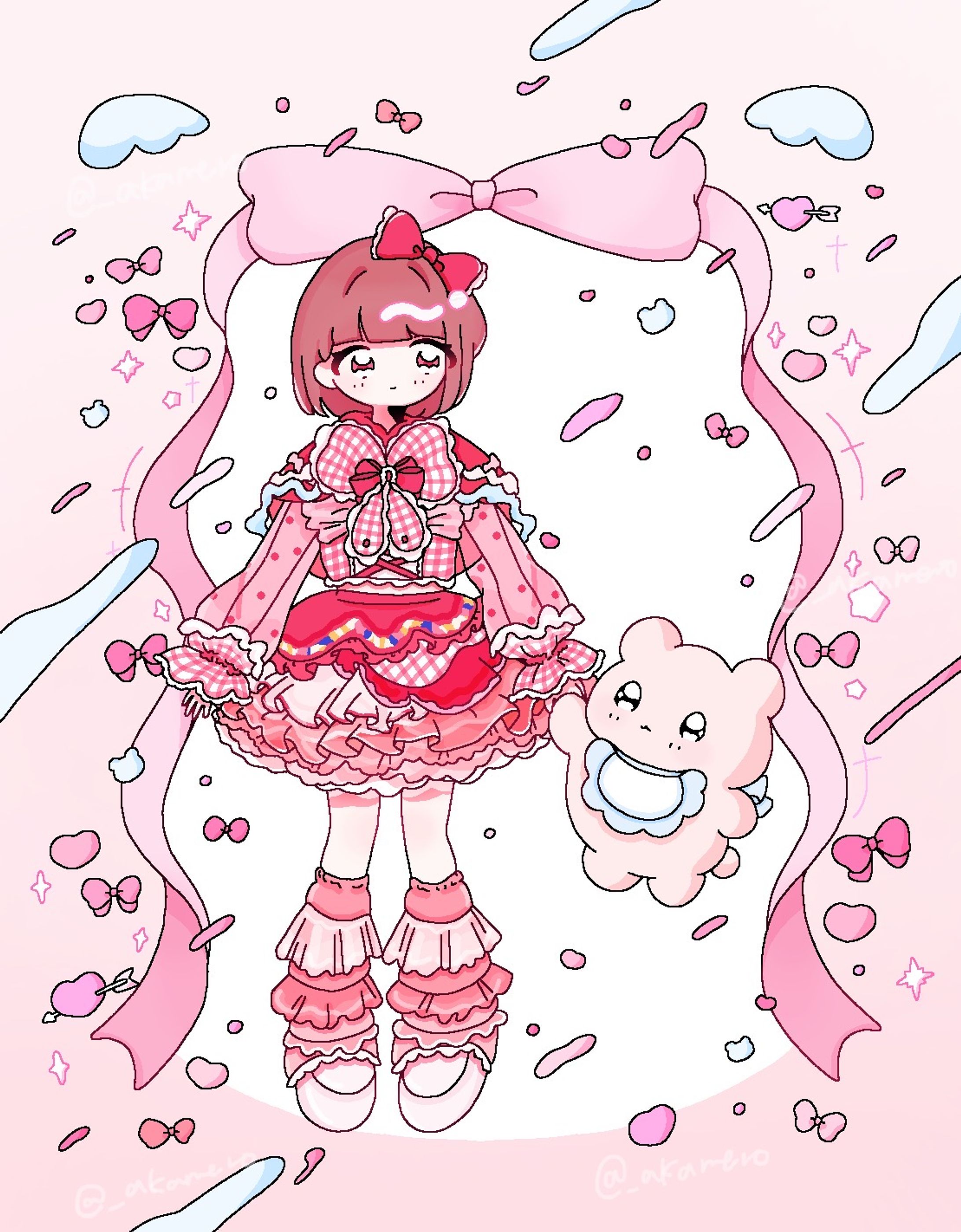 【お仕事】逆転ねこぱんちっ！様　Tシャツイラスト-1